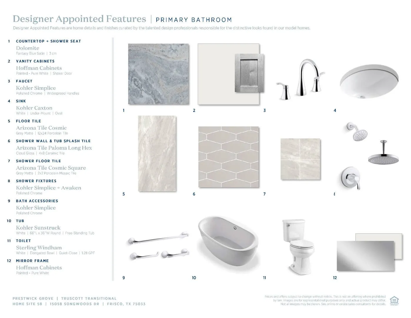 Truscott Transitional-Primary Bath Selections