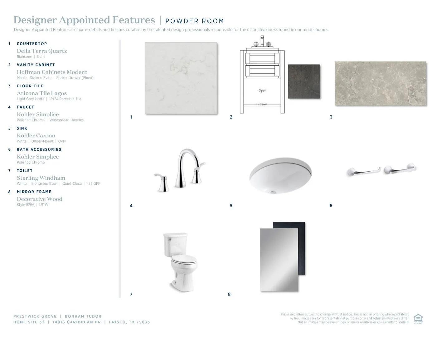 Bonham  Tudor-Powder Room Selections