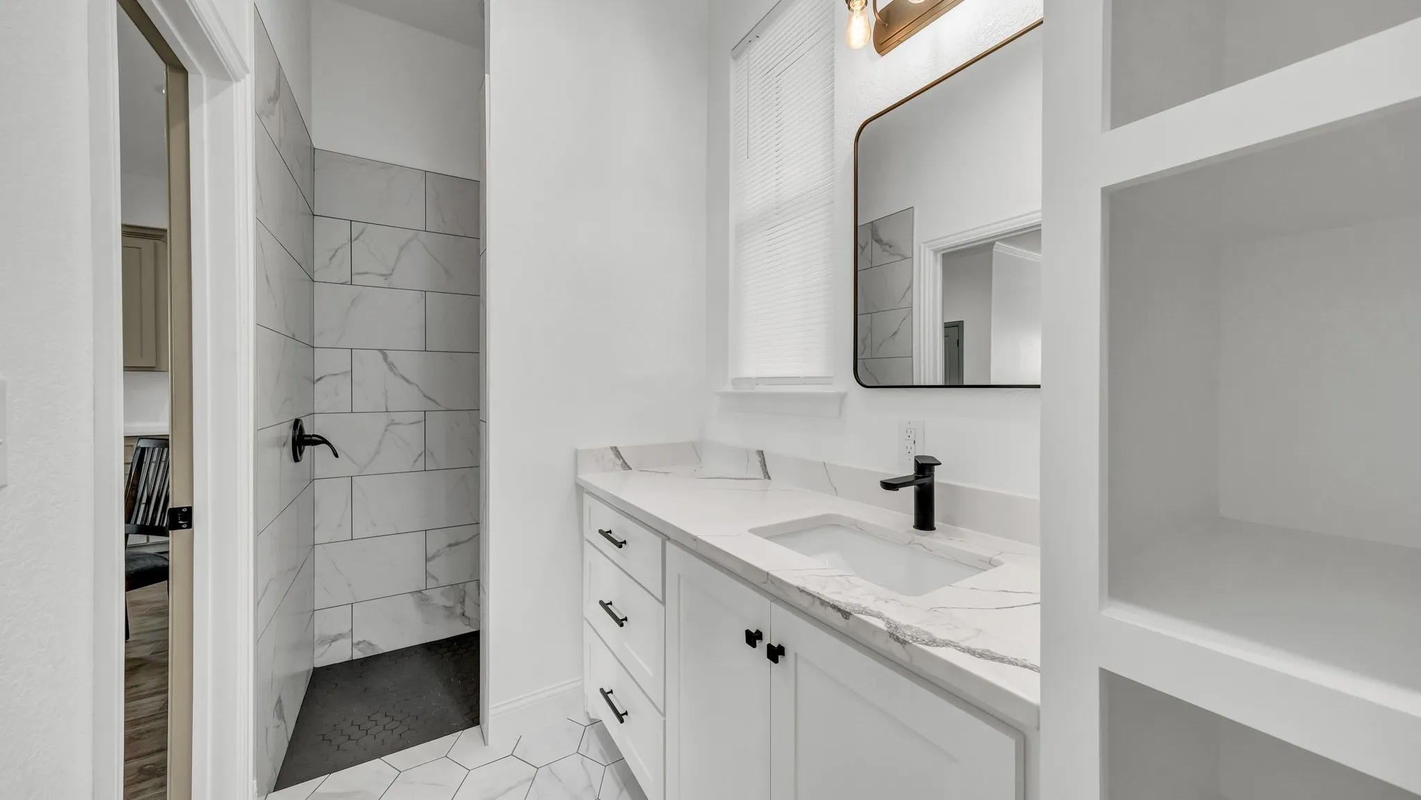 Full bath with vanity