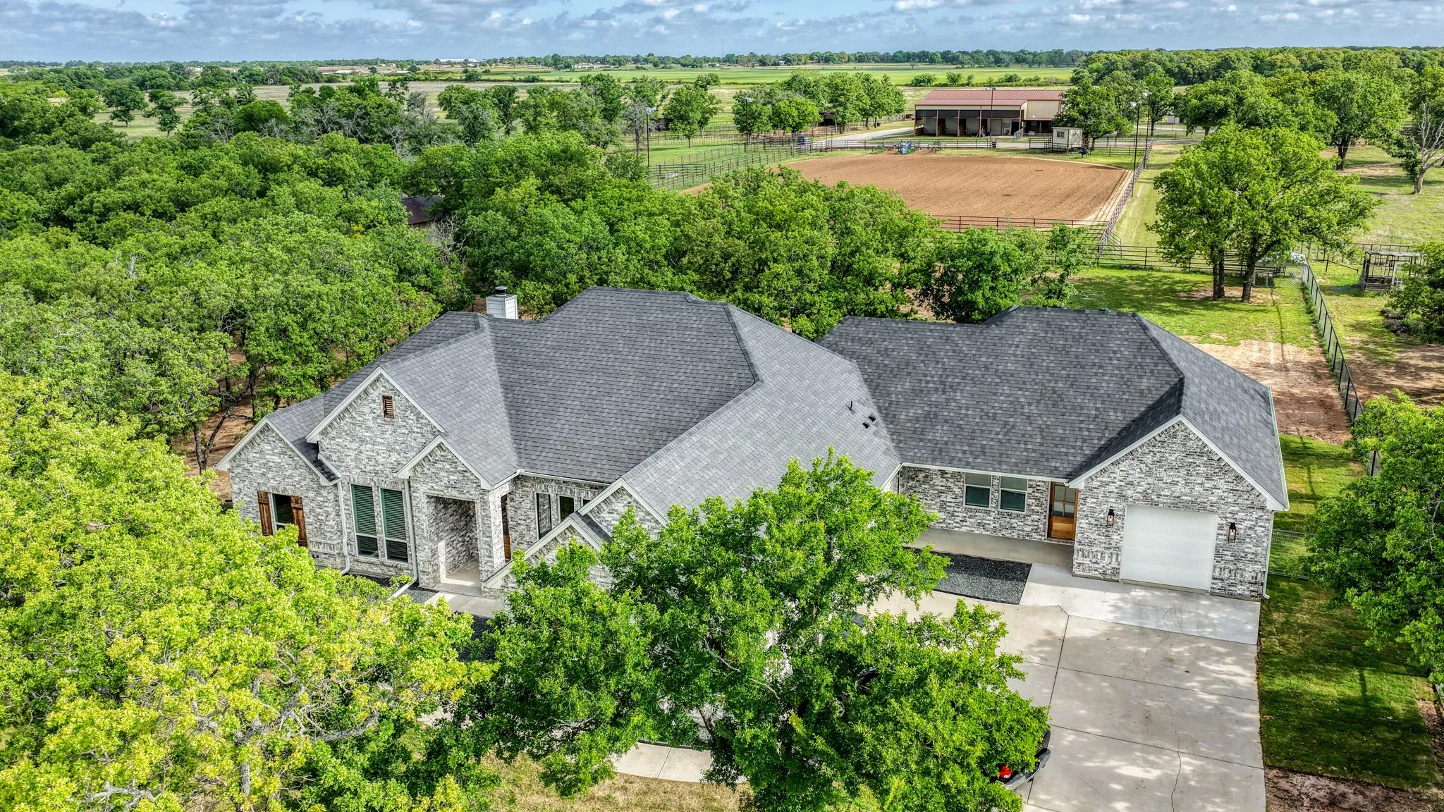 View from above of property