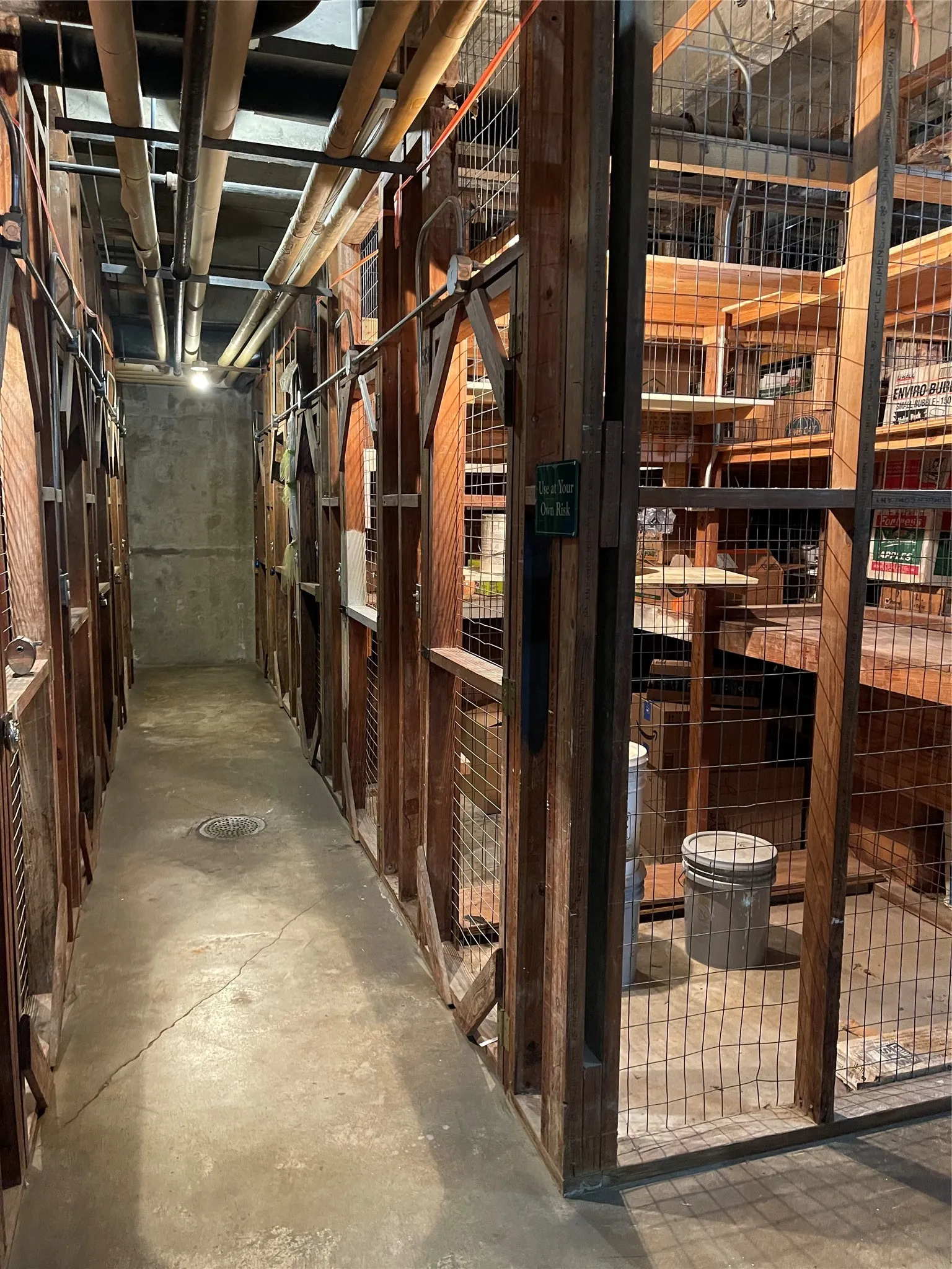 assigned Basement storage