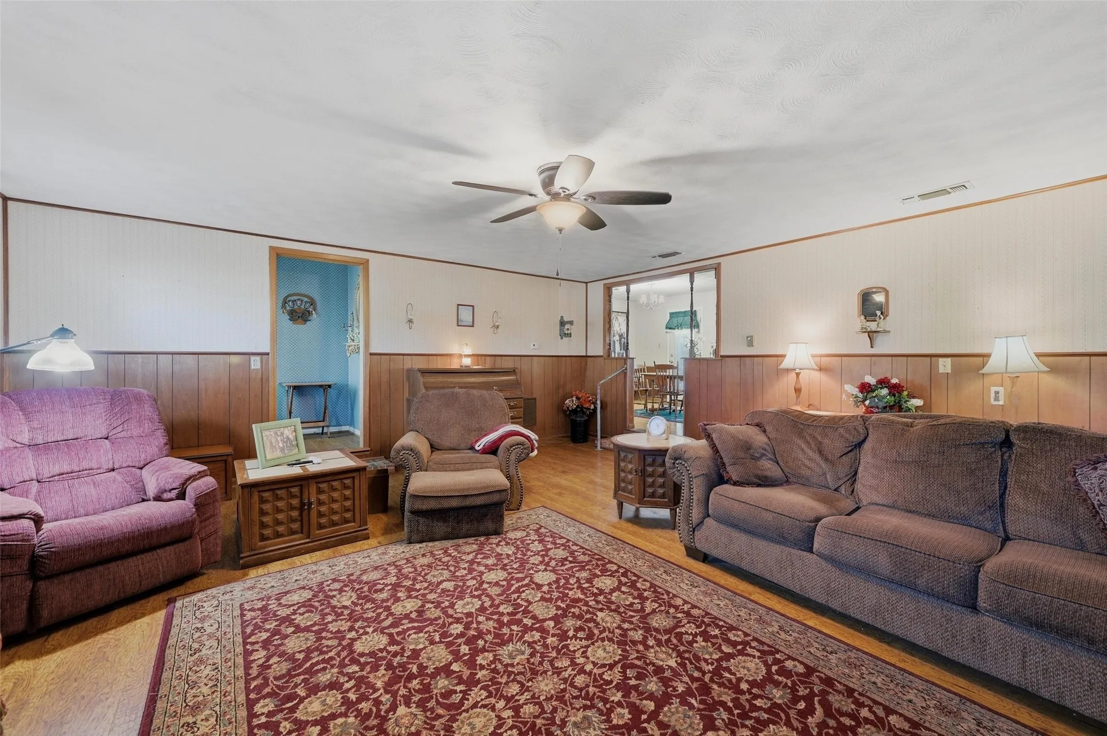 View from Family Room into Dining Room