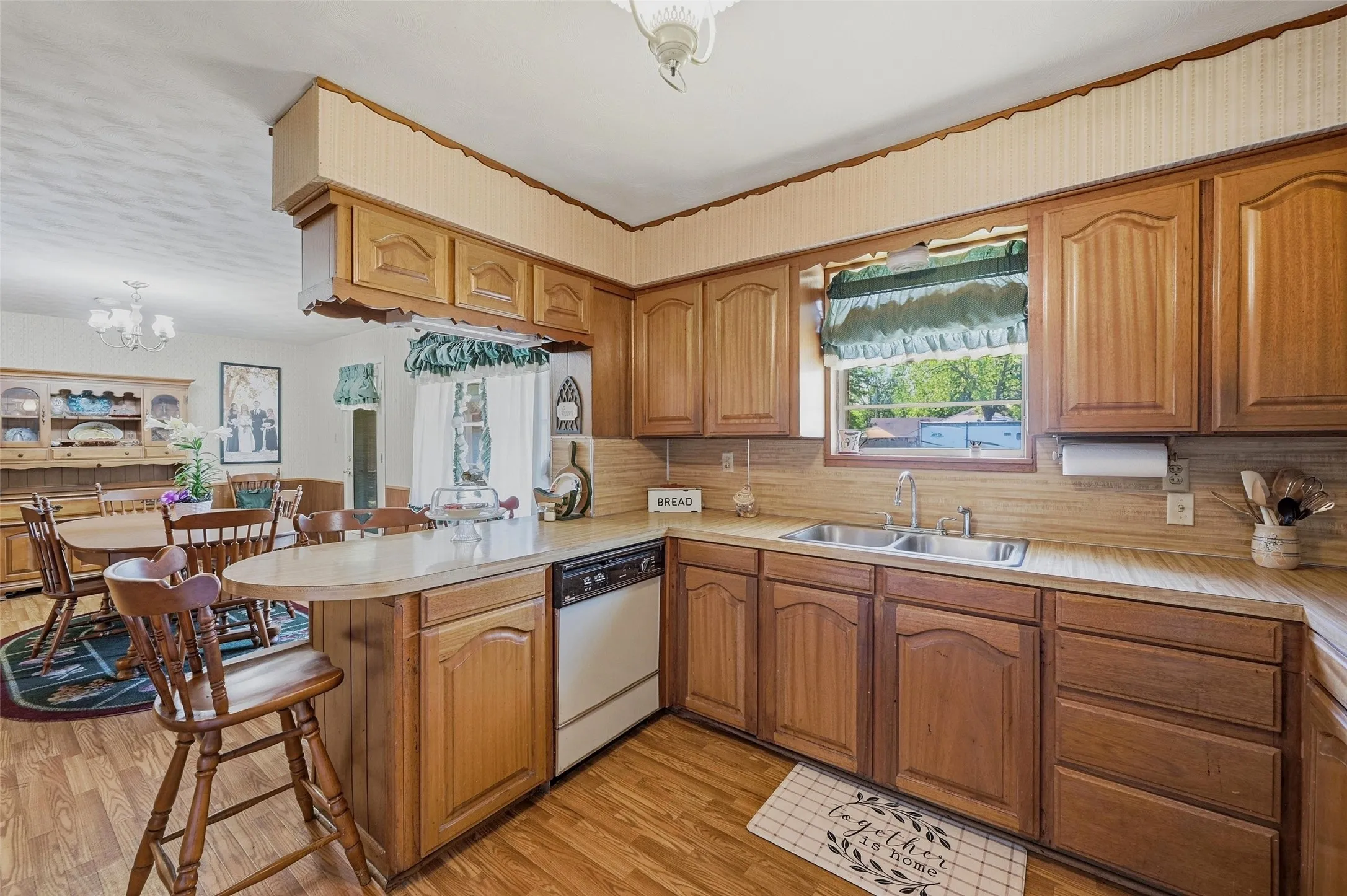 View of Kitchen into Eating Area