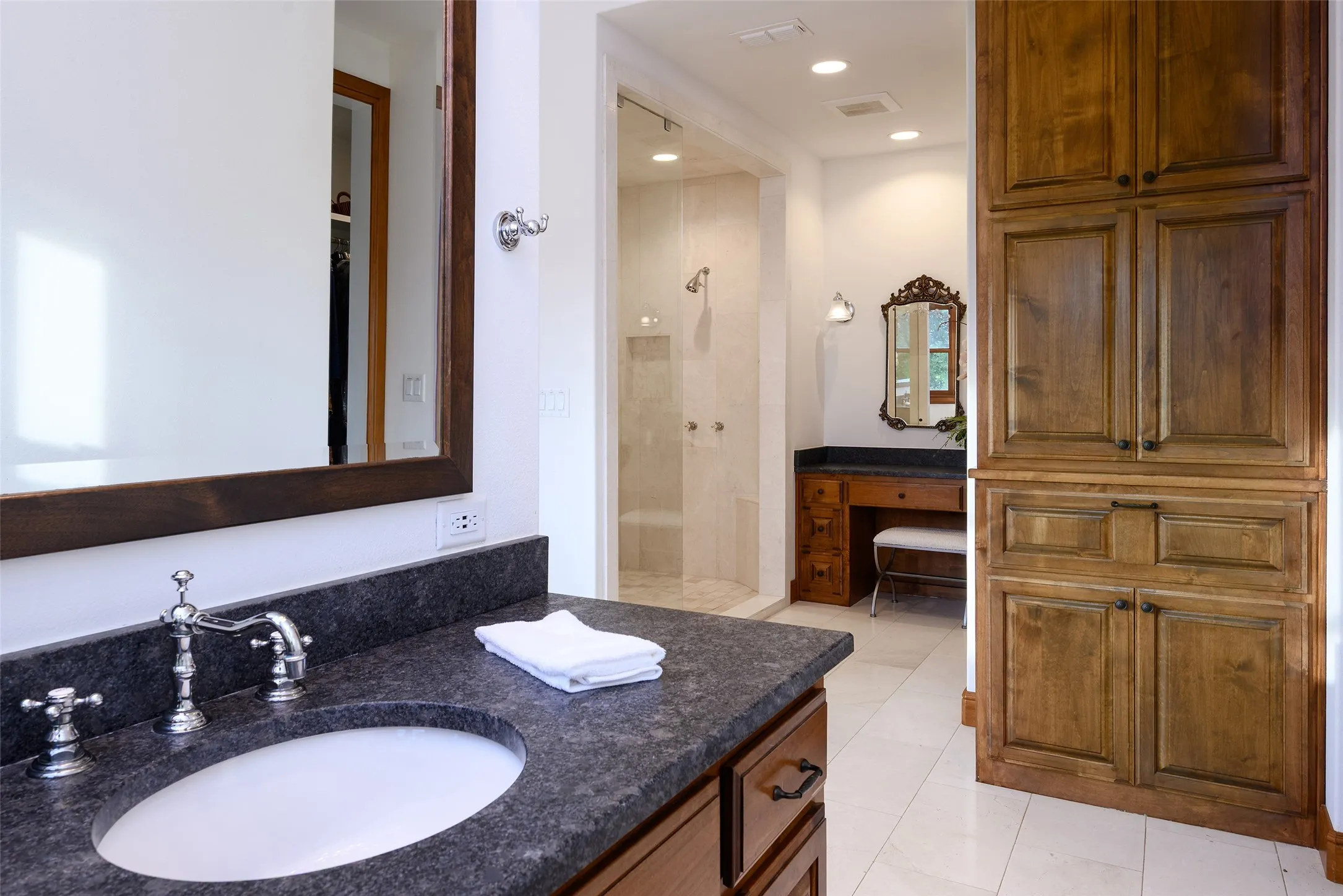 Separate Vanities, with Makeup Vanity