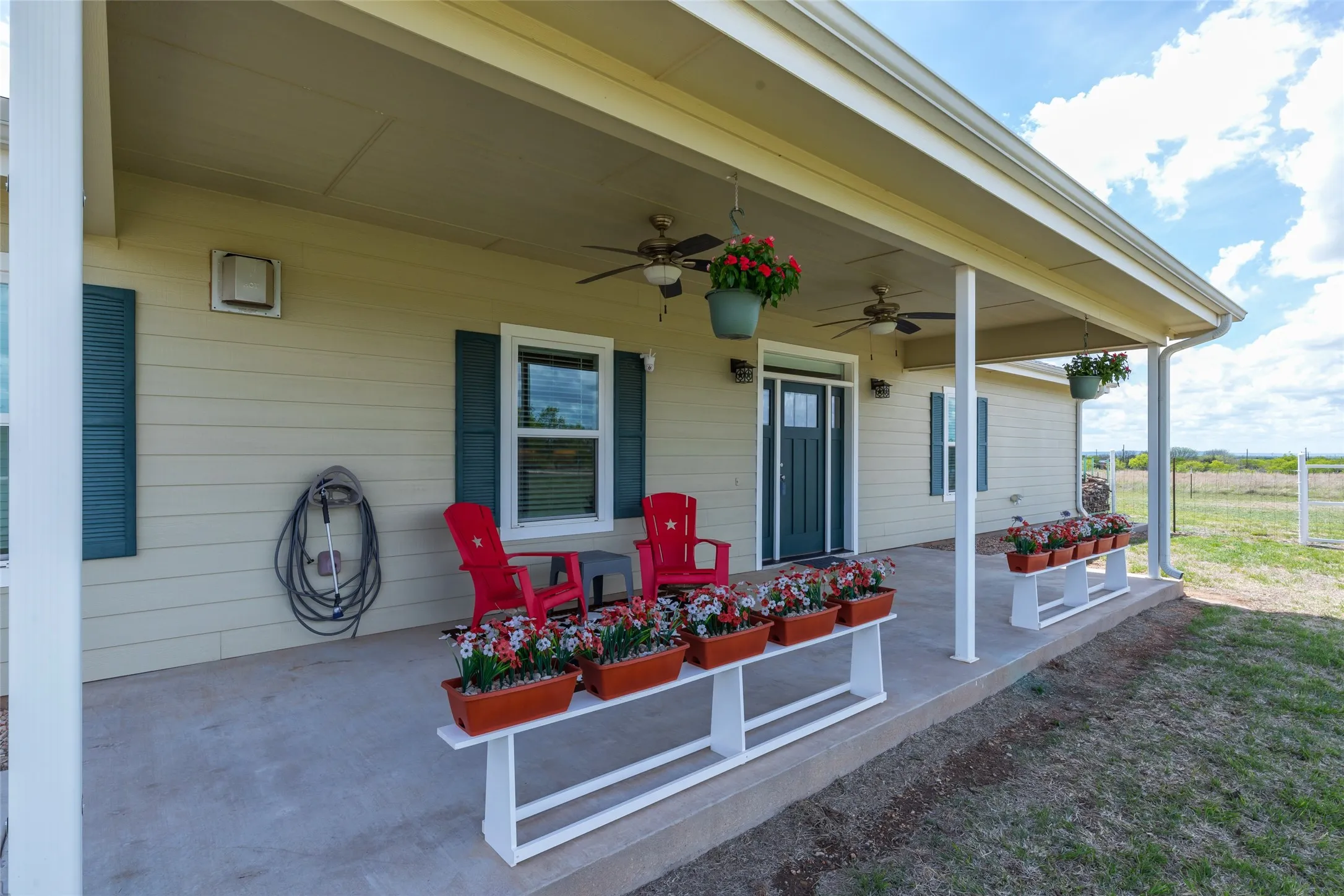 Welcome home! Enjoy your coffee in the morning sun out front under your covered patio