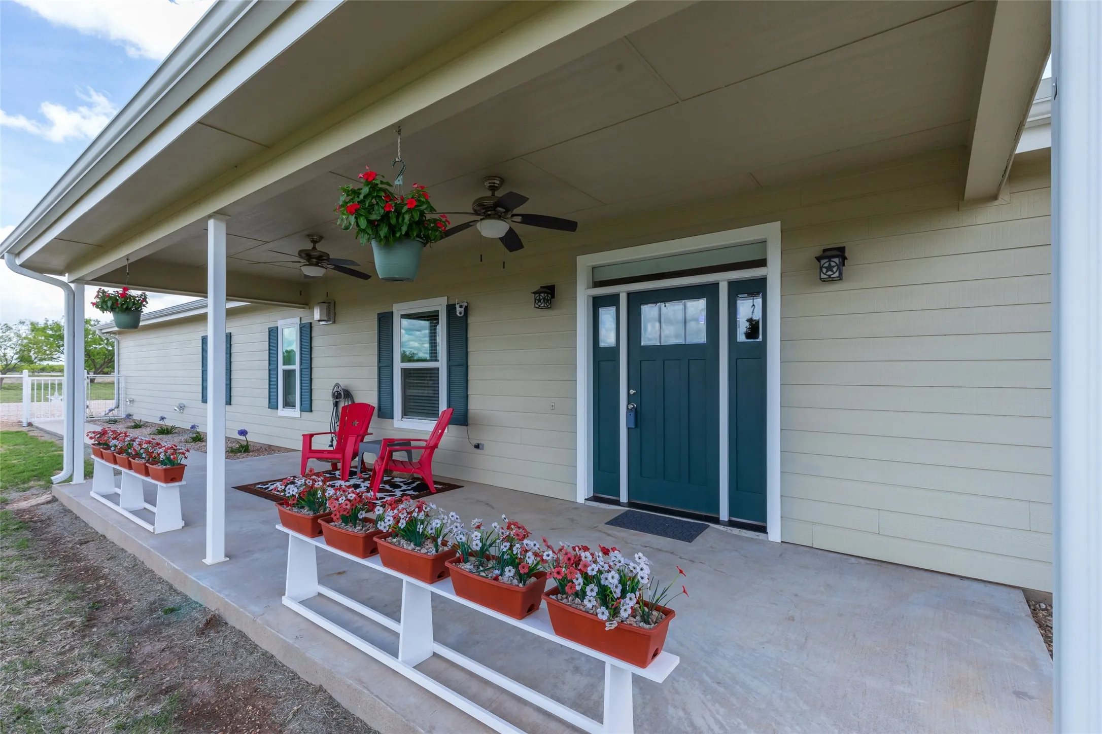 Welcome home! Enjoy your coffee in the morning sun out front under your covered patio