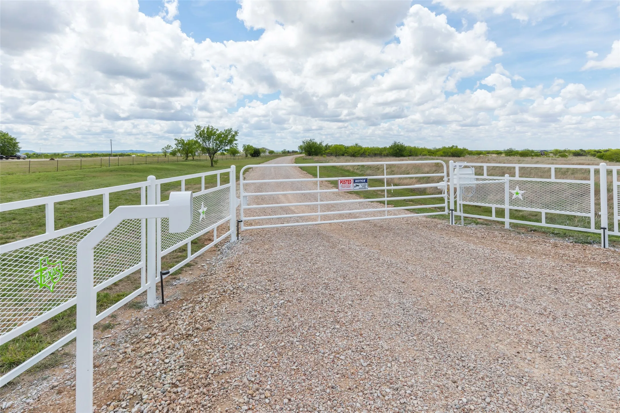 Security gate with access code that automatically opens and closes
