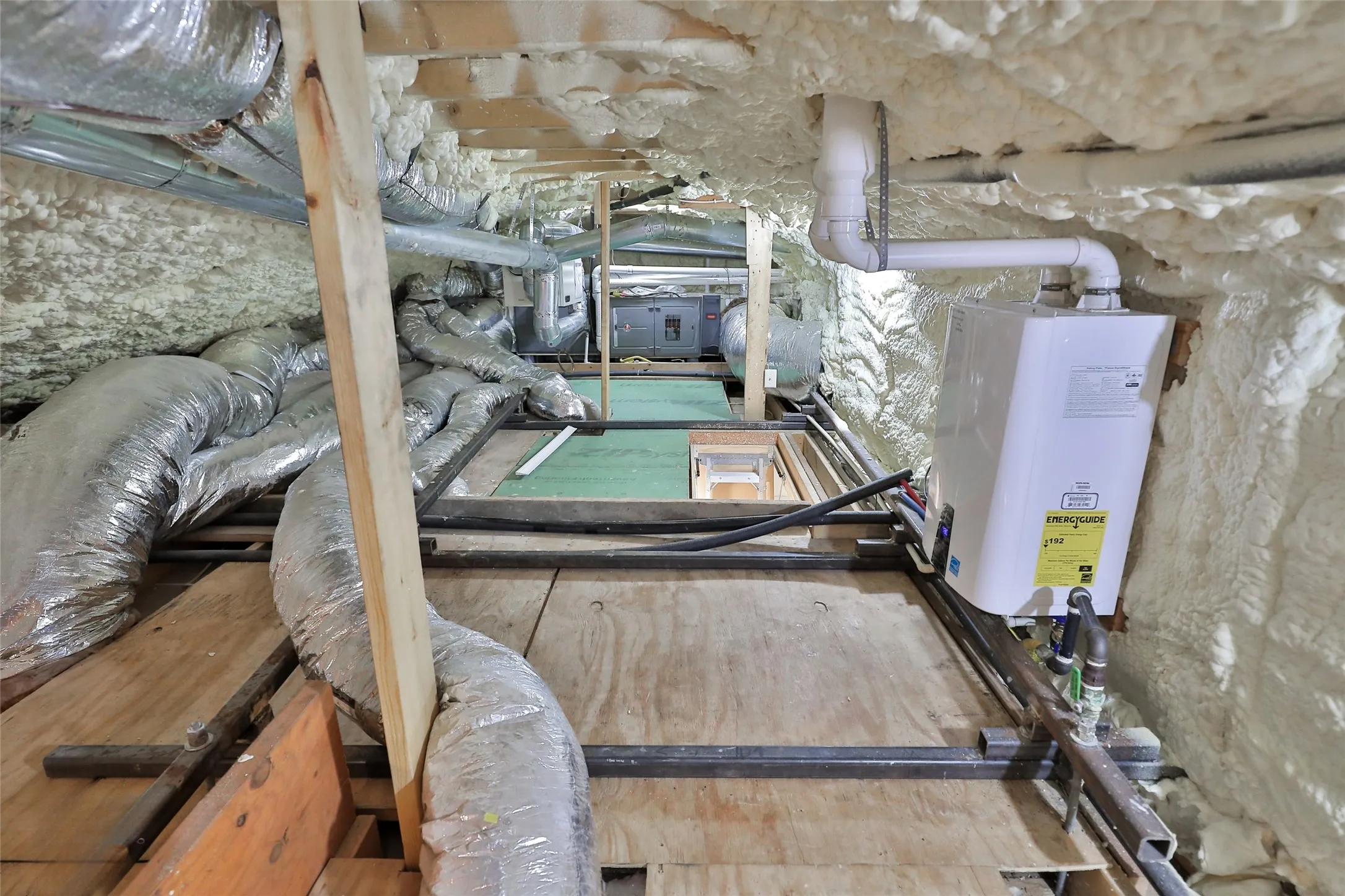 Reinforced attic space in primary bedroom closet