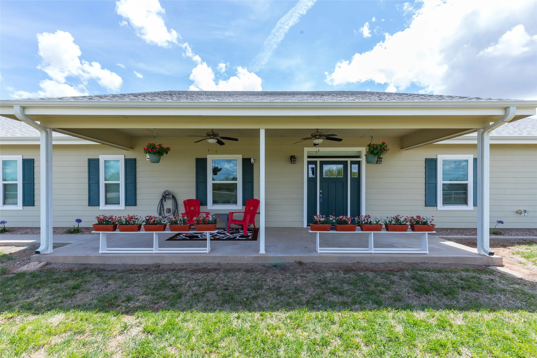 Welcome home! Enjoy your coffee in the morning sun out front under your covered patio