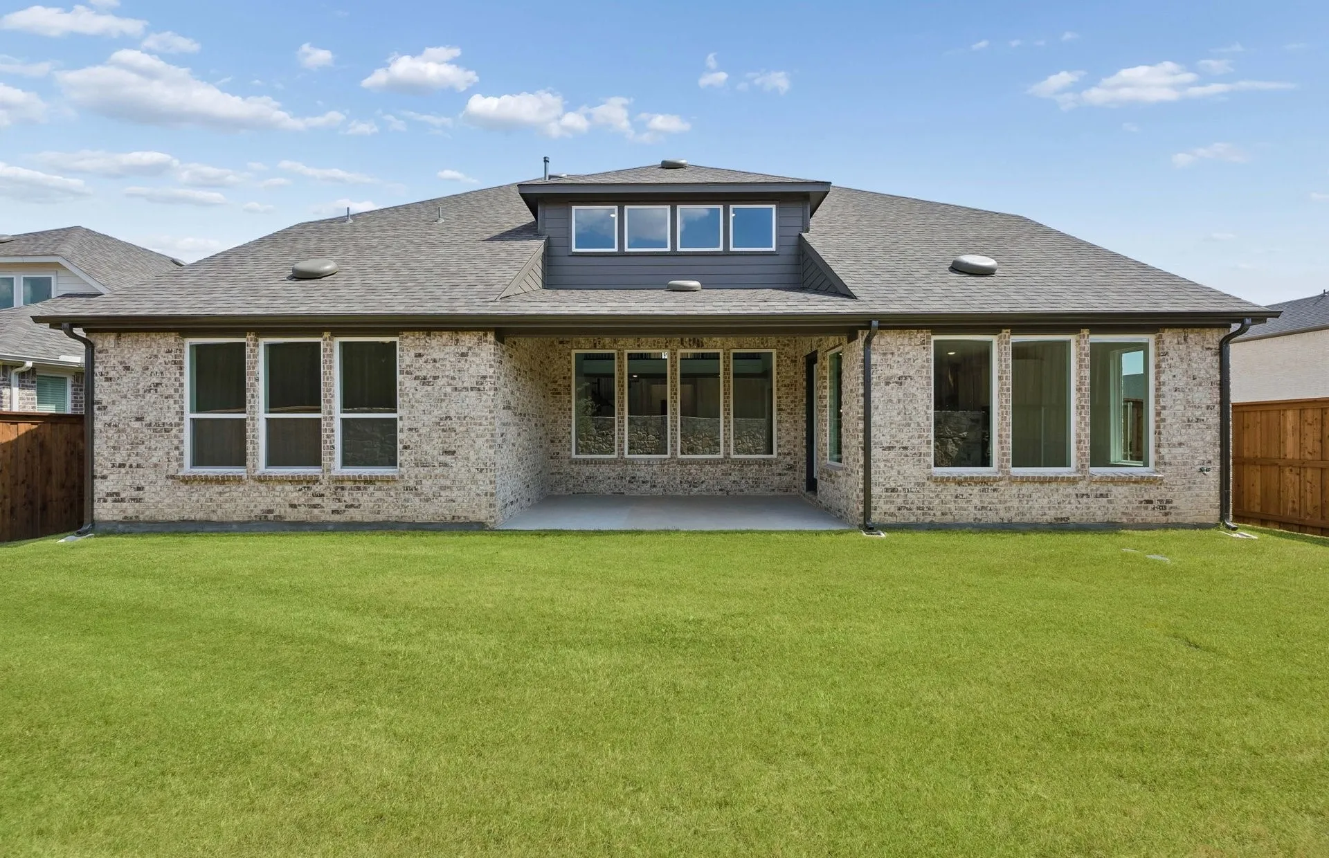 Built-in covered back patio