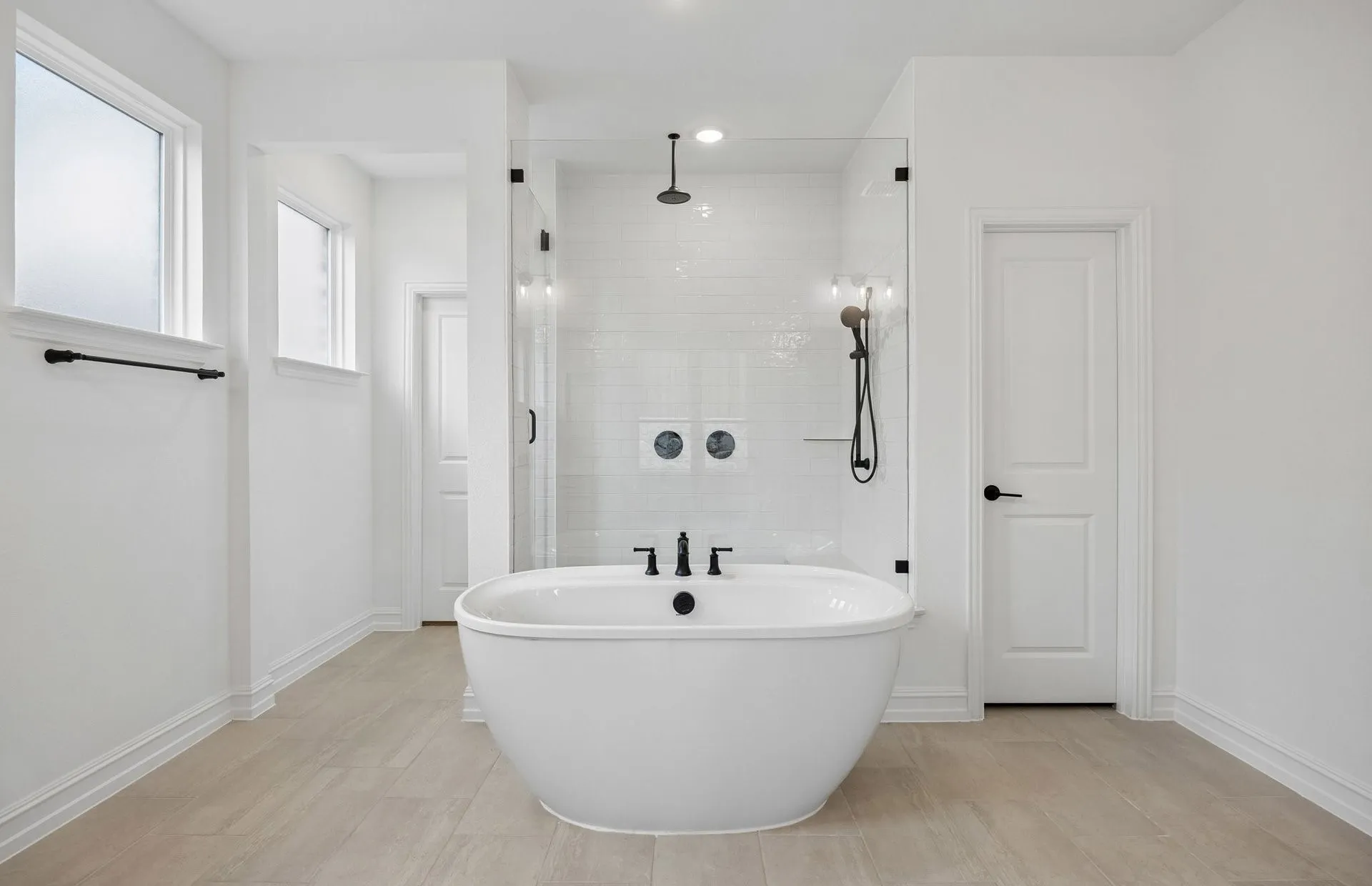 Stand alone tub in primary bath