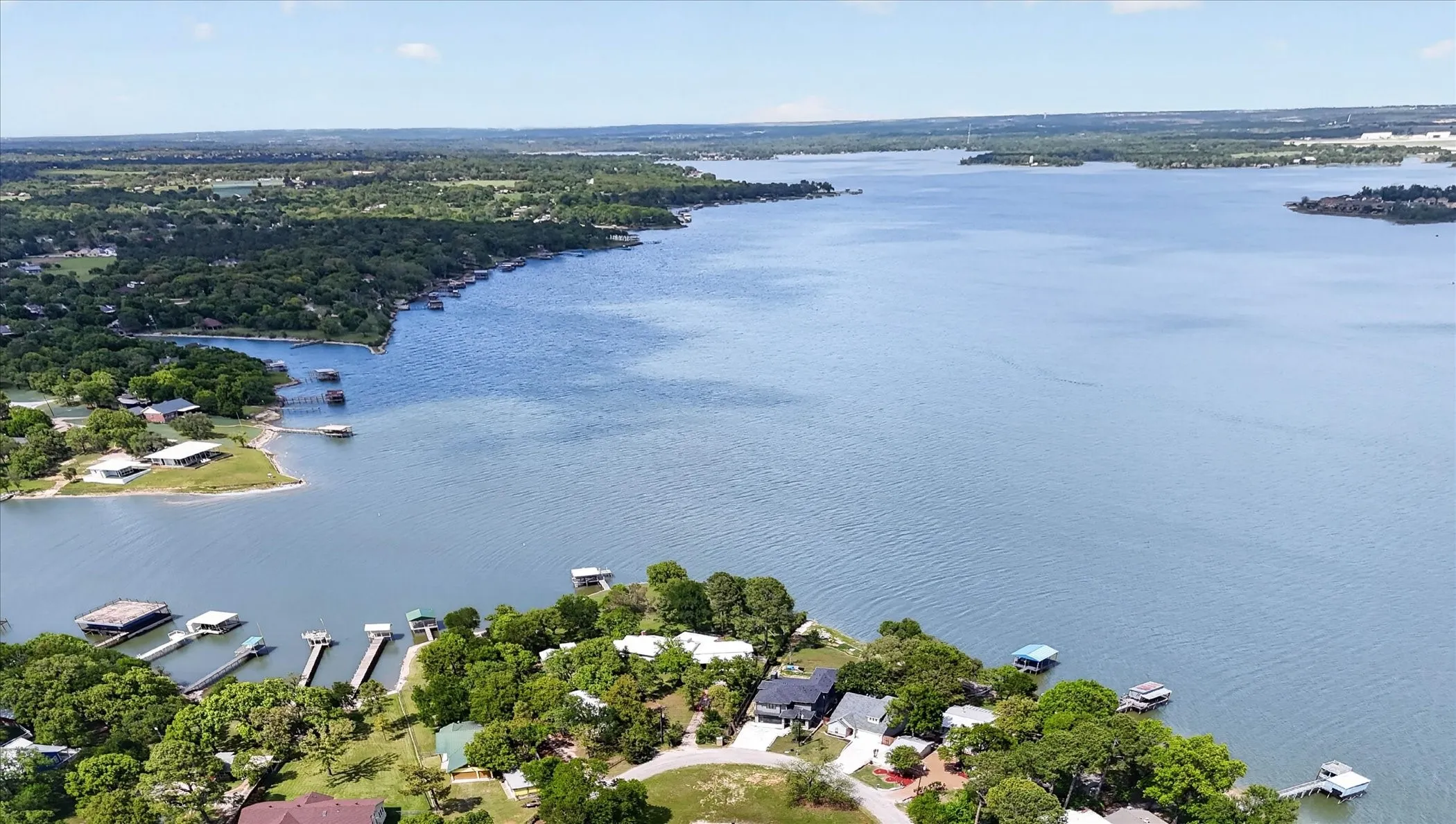 Drone / aerial view of Eagle Mountain Lake