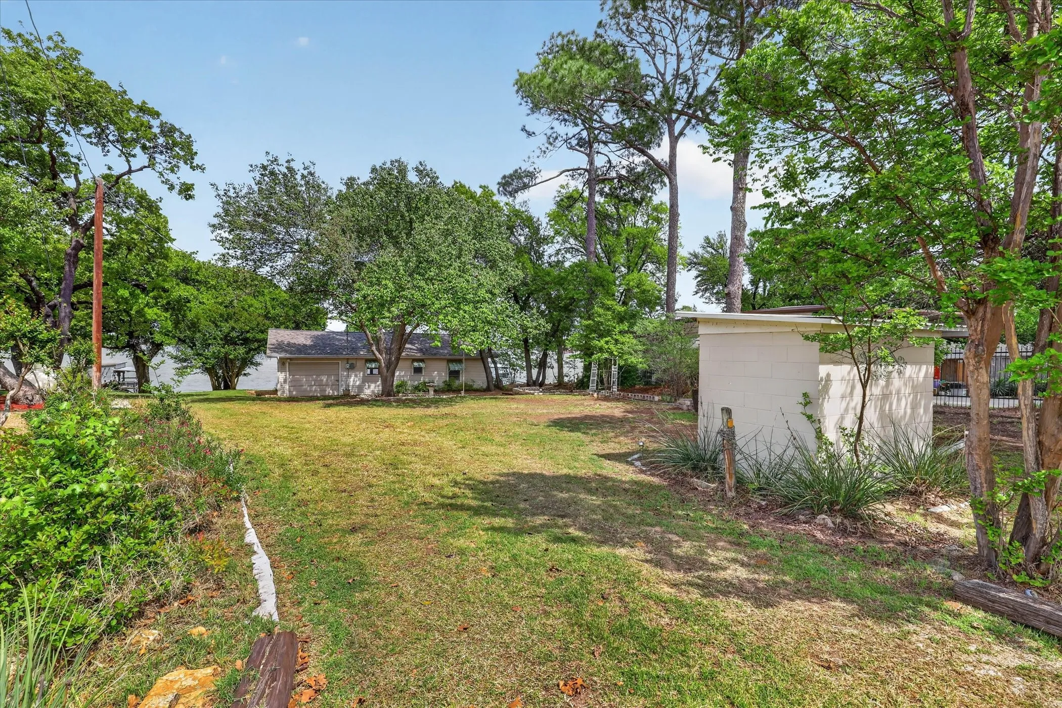 Drive in to this open water property.
