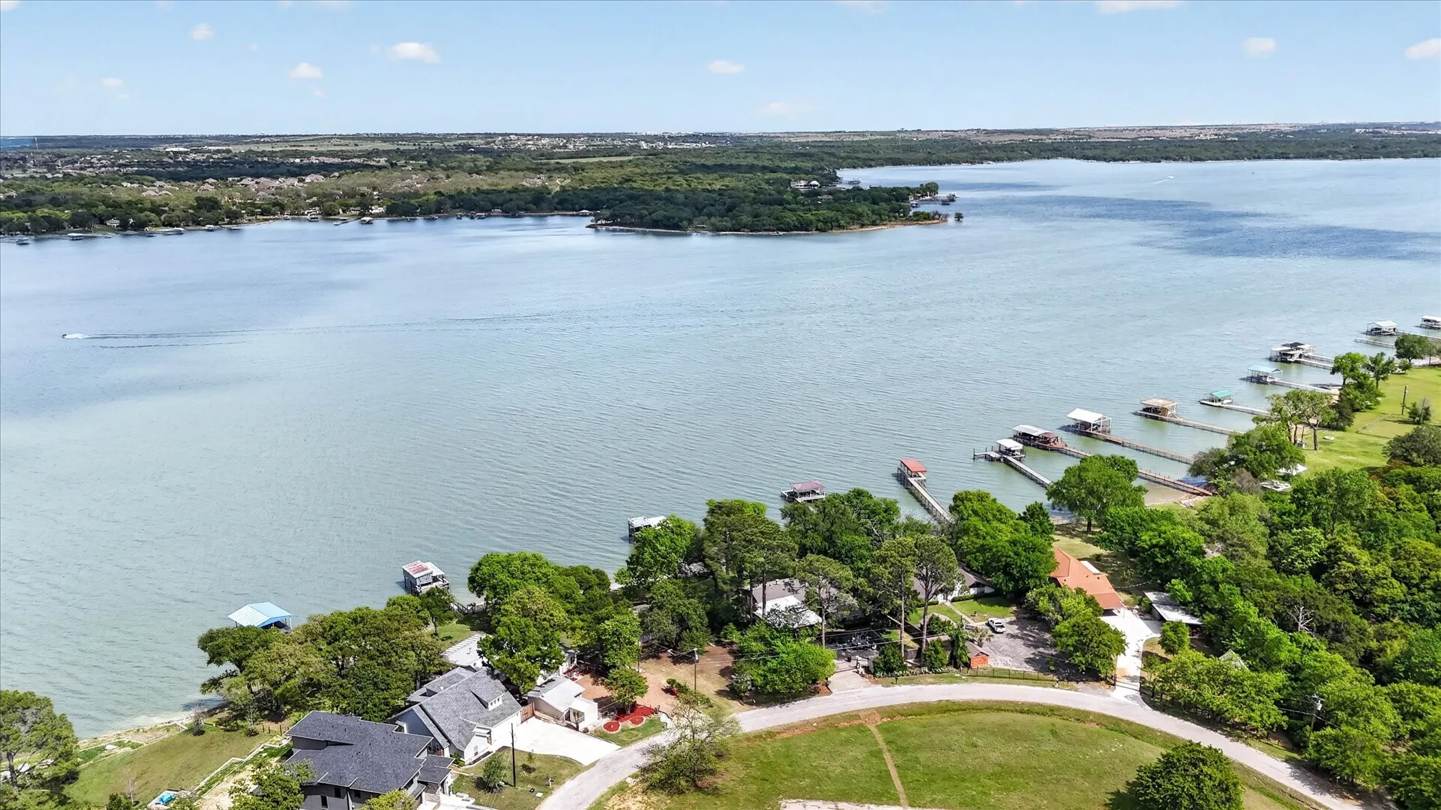 Aerial view of Eagle Mountain Lake