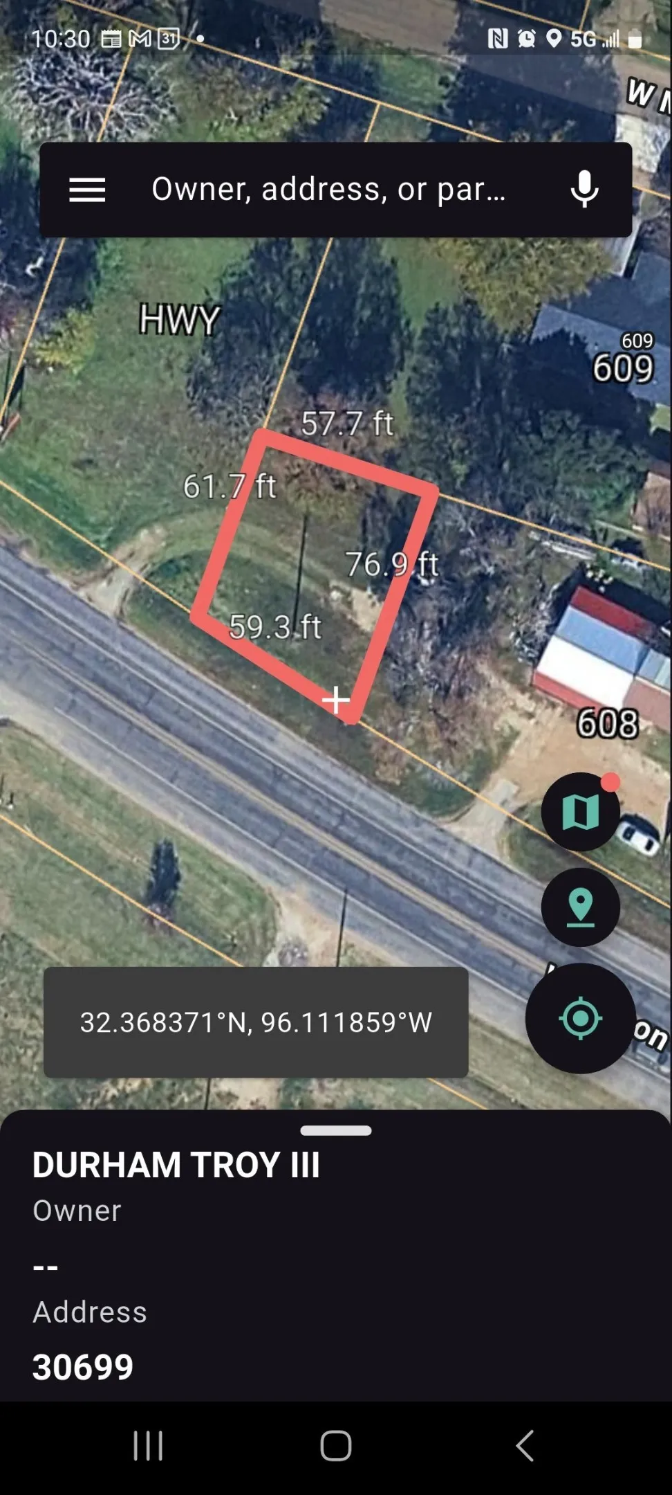 Tax App location of 2nd lot.