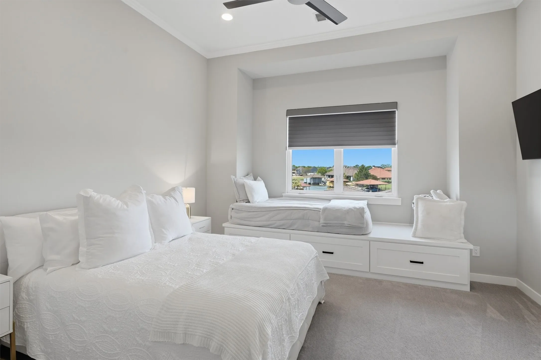 Bedroom 4 upstairs has window seat/bed and beautiful view
