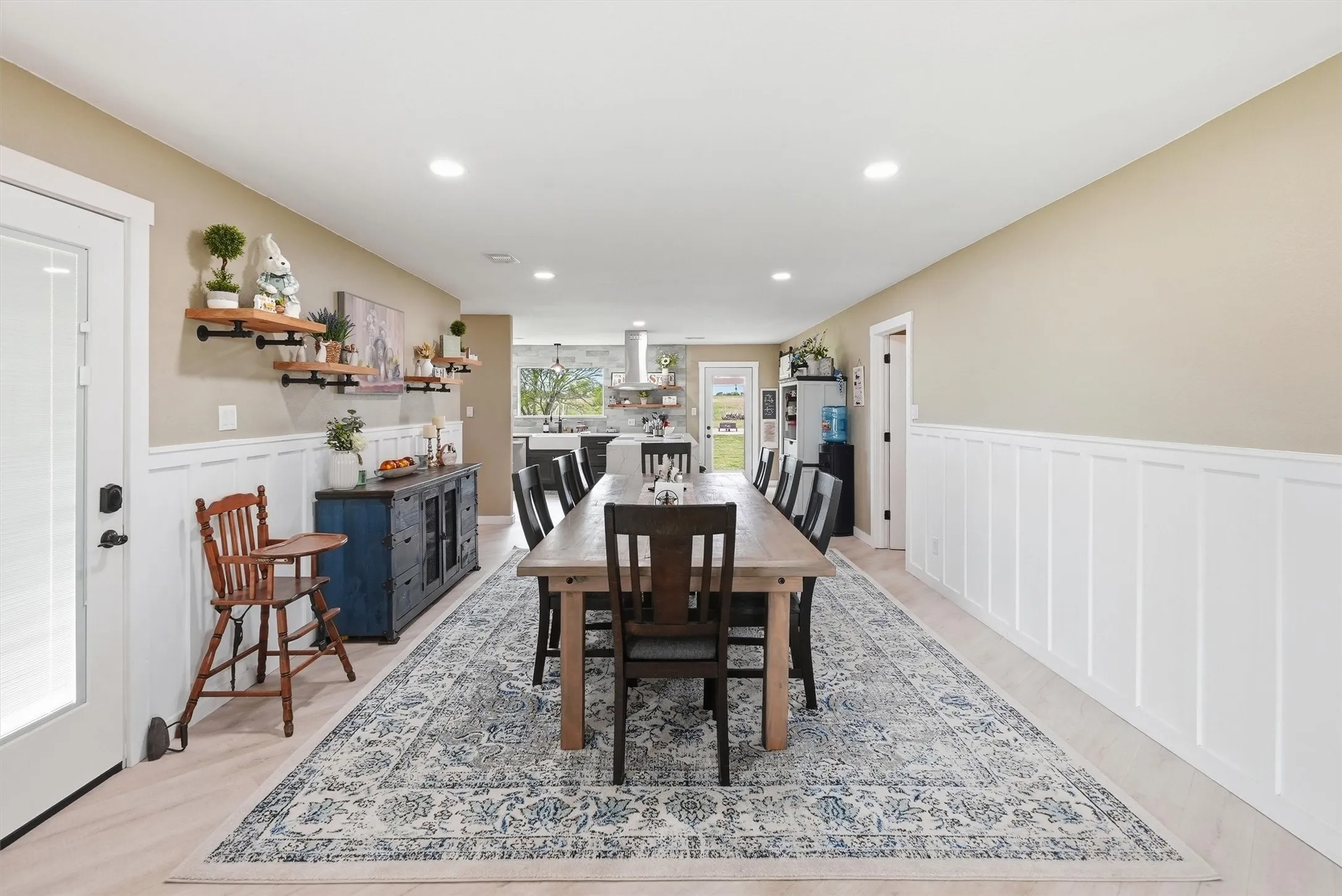 Formal Dining Looking into Kitchen