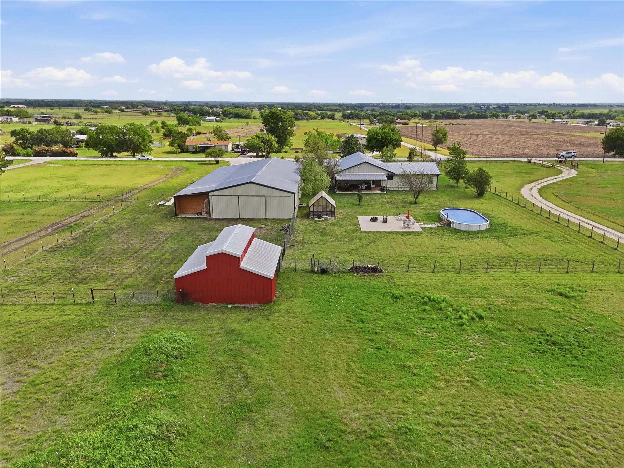 Aerial View of the Back of the Property