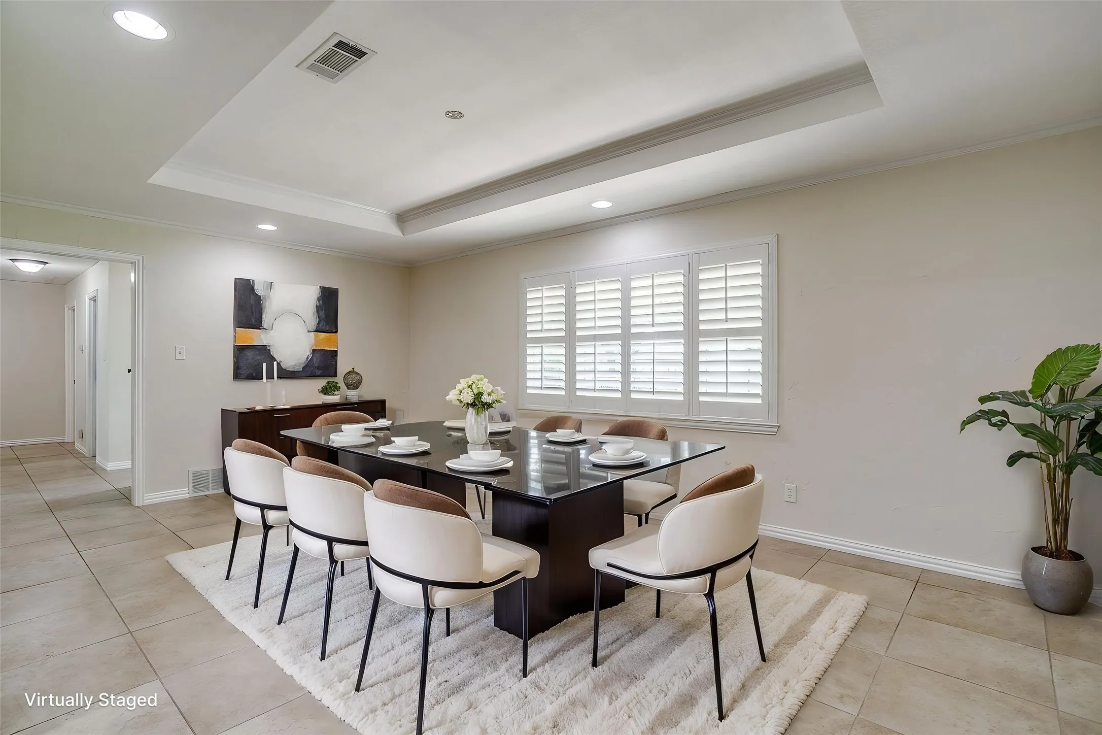 Formal Dining Room (Could be 4th Bedroom or Large Home Office). Virtual Staging