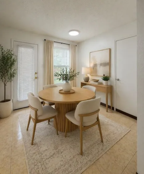 STAGED dining space