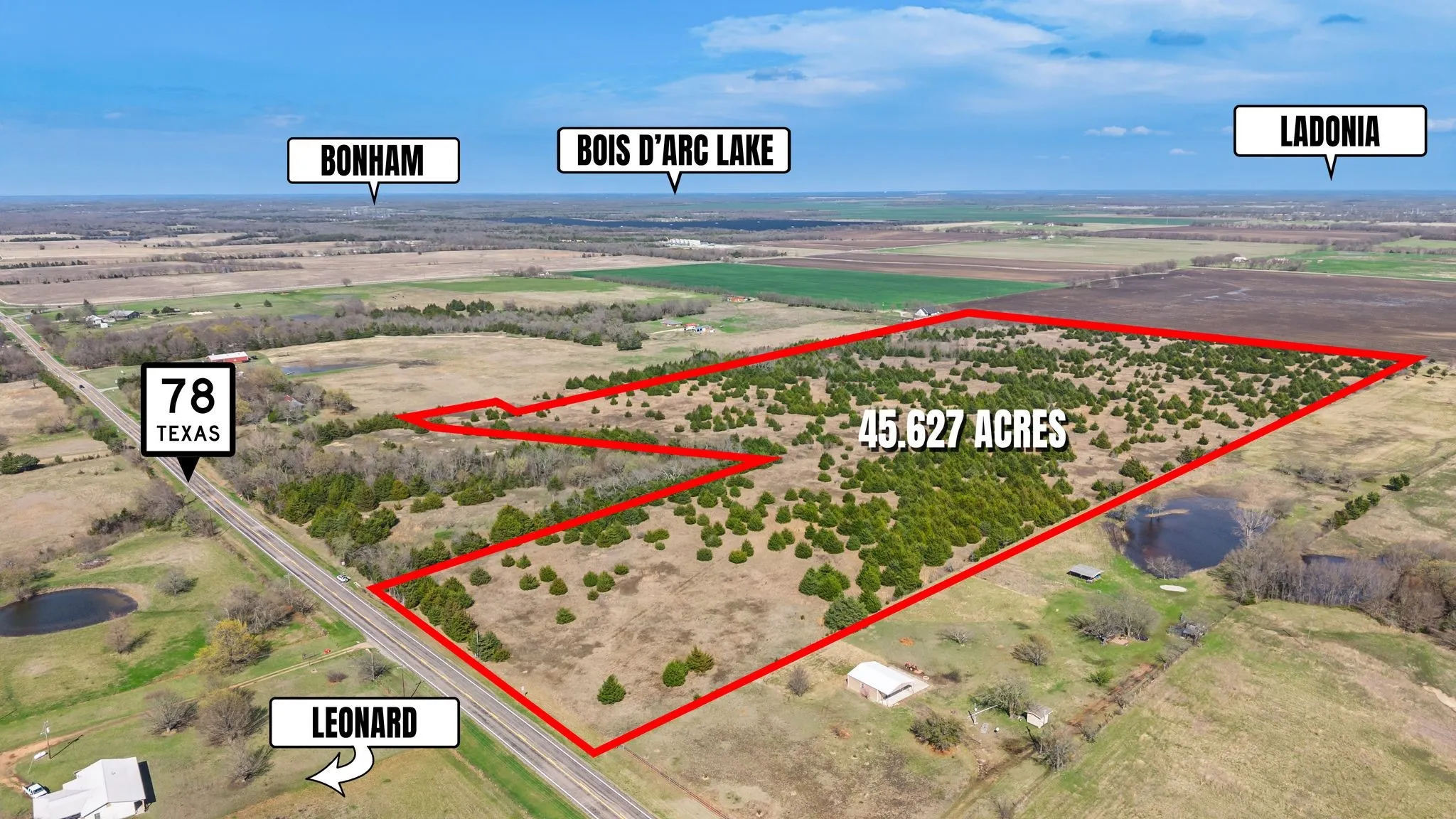 Unimproved Land For Sale in Fannin County , 45.62 Acres S HWY 78, Bonham, Texas 75418, 0, 0, Garage spaces, 0 Sqft, built in 0, Price $995,000, mls#21197254, Real Estate Agent in Bonham, Homes For Sale in Fannin county, Homes For Sale in Bonham, Realtor in Bonham Texas, Real Estate Brokerage Independent Realty Texas, Luminita Cordes Realtor
