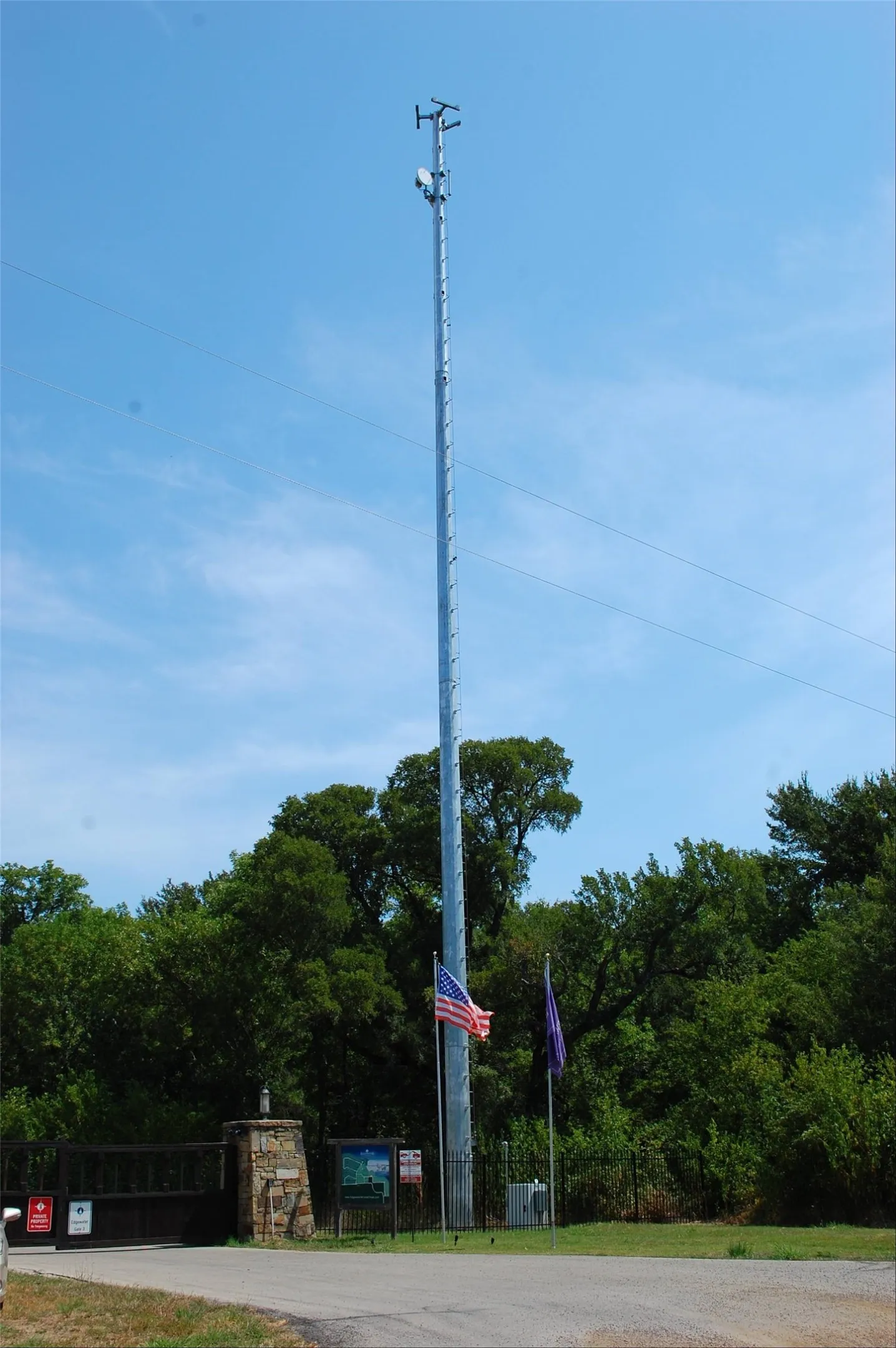 Communications tower for strong internet and cell signals
