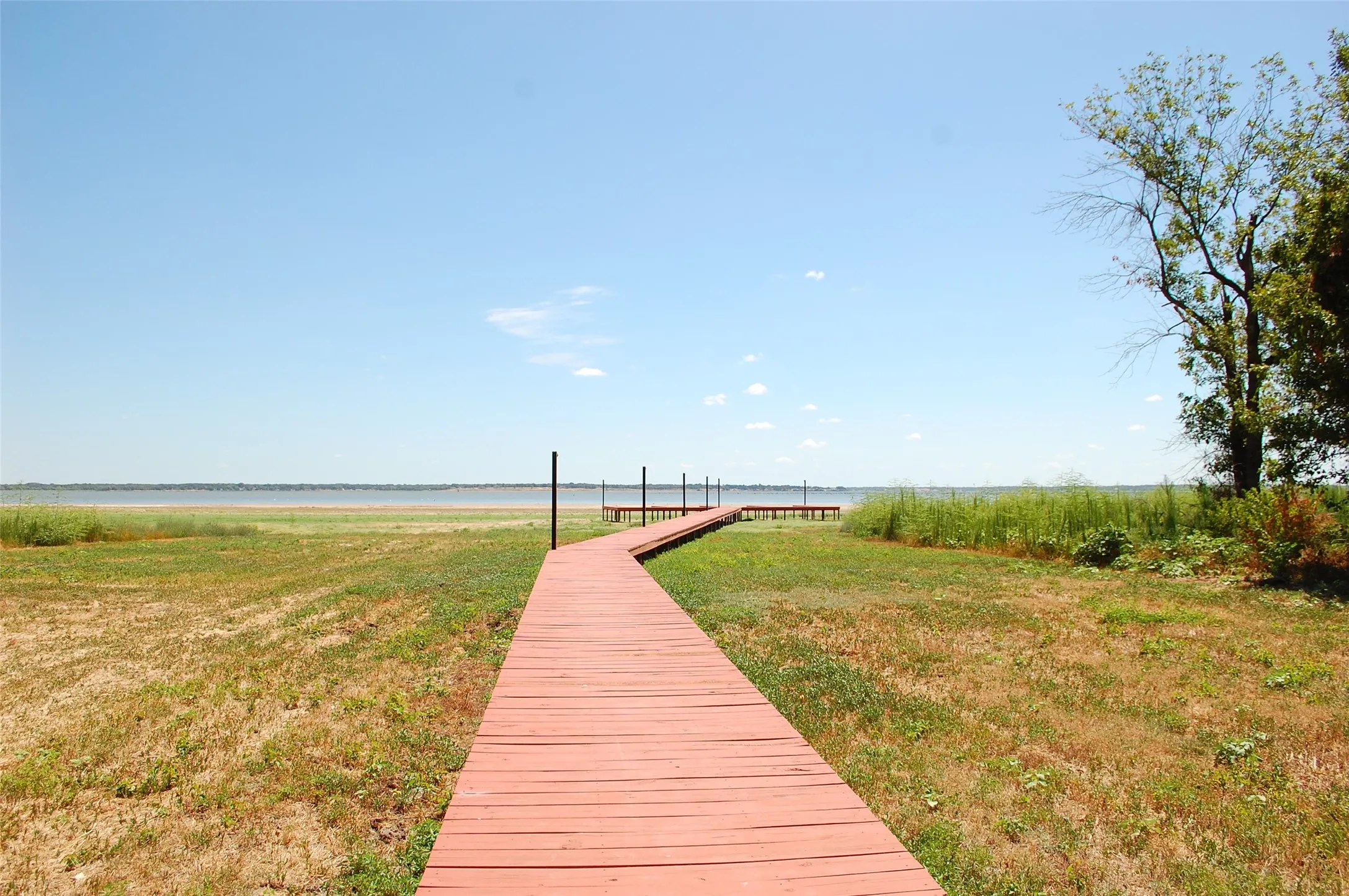 Boardwalk to the community marina