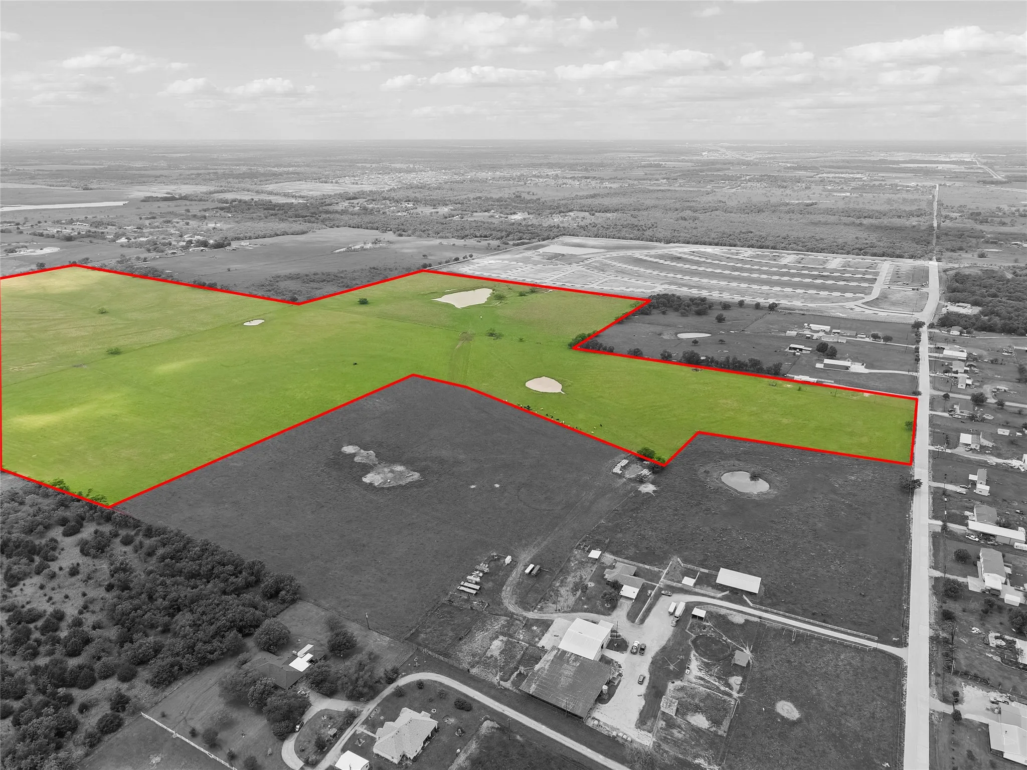 View of property location with property parcel outlined