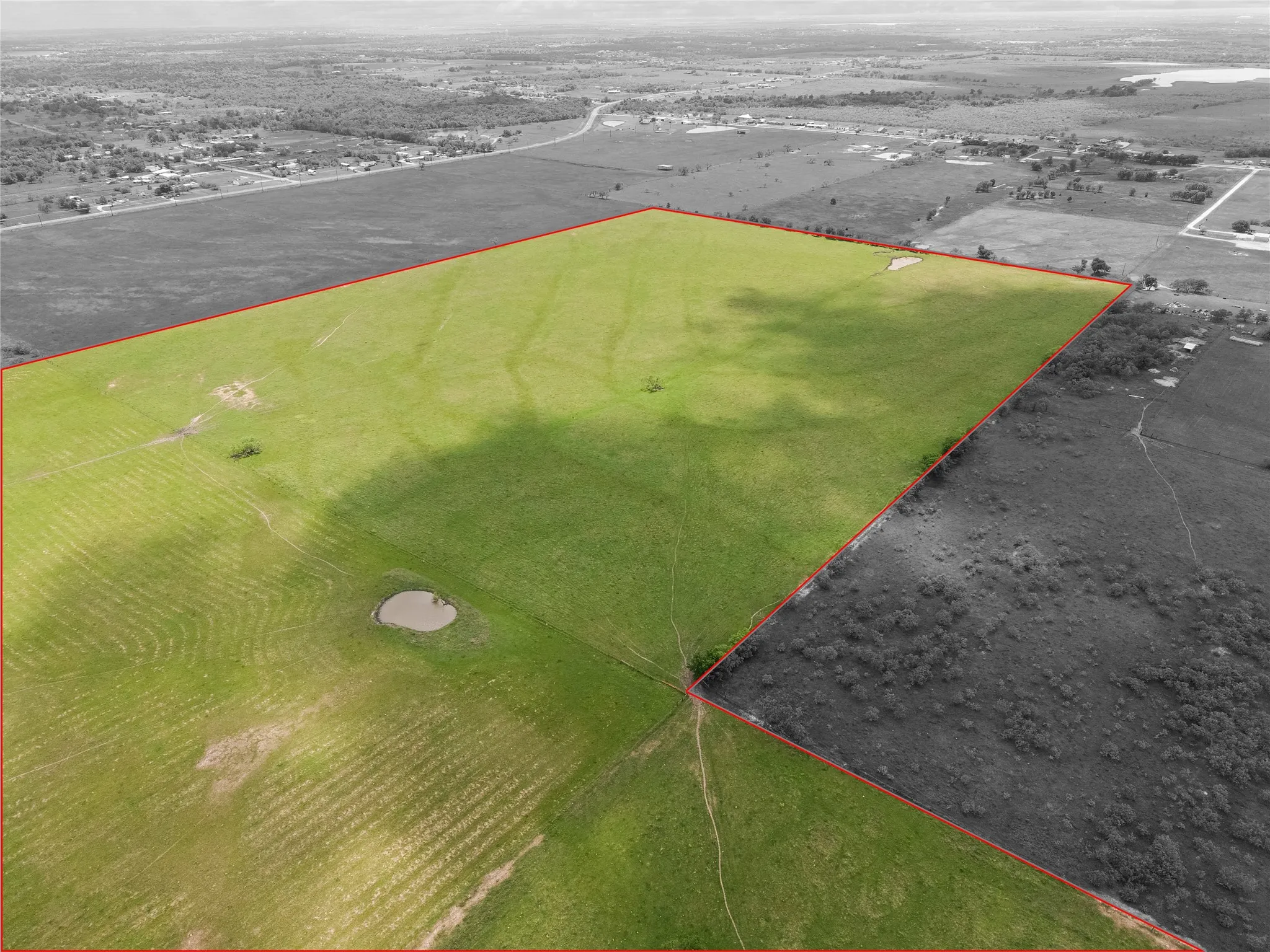 View of property location with property parcel outlined