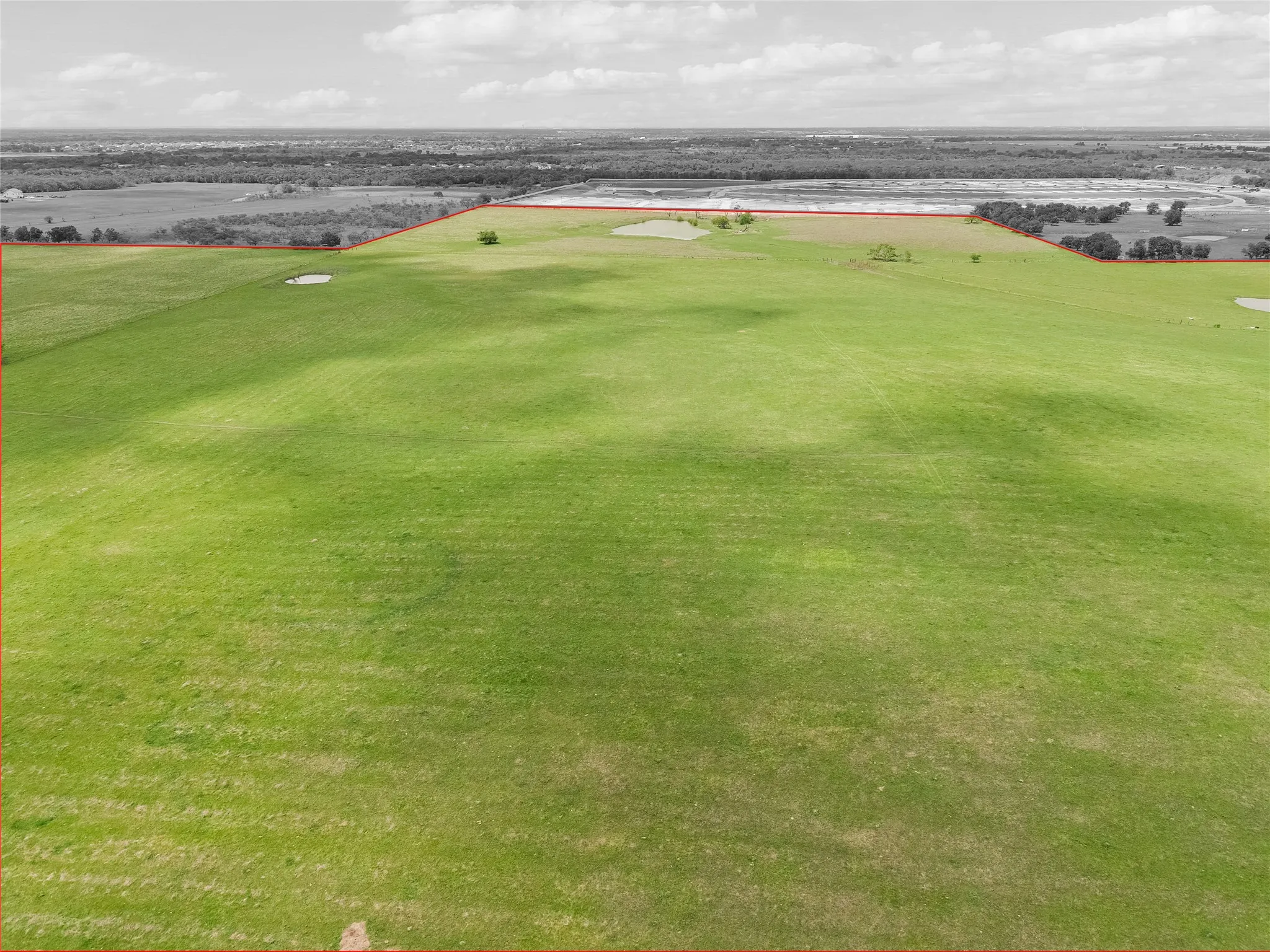 Bird's eye view of a golf club
