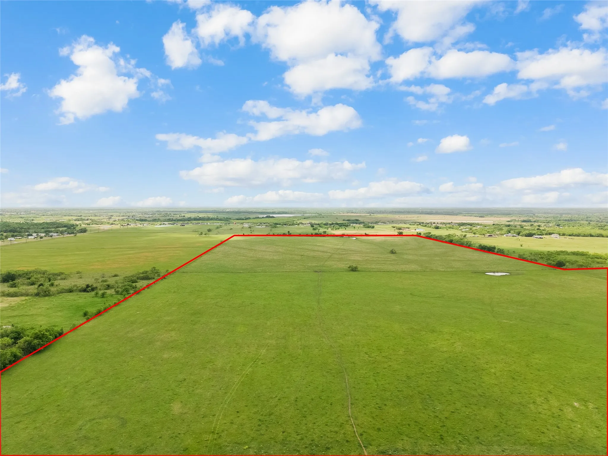 View of rural area with property parcel outlined