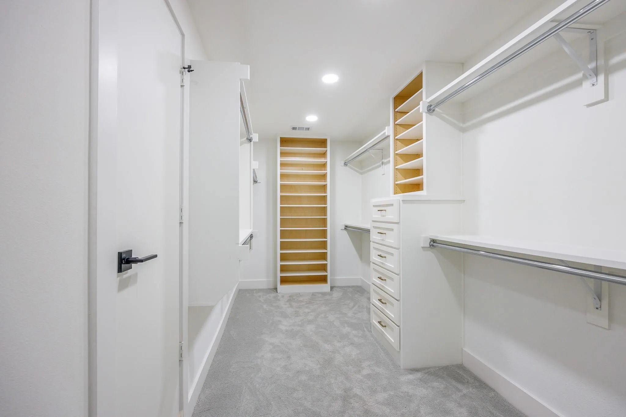 Custom closet storage keeps everything in place