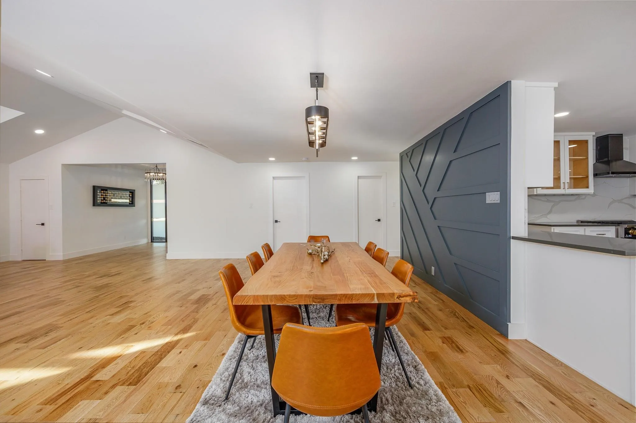 Dining space open to kitchen and living