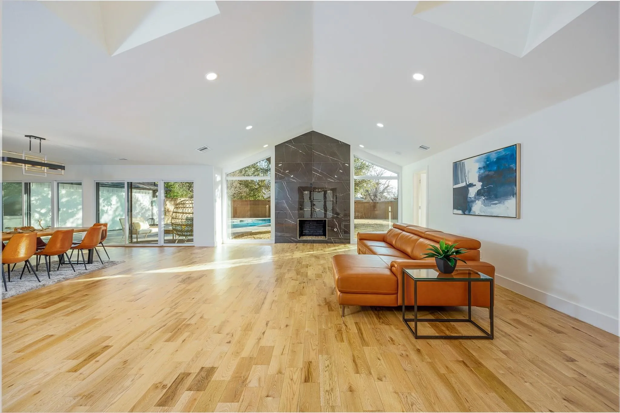 Second living area with backyard views