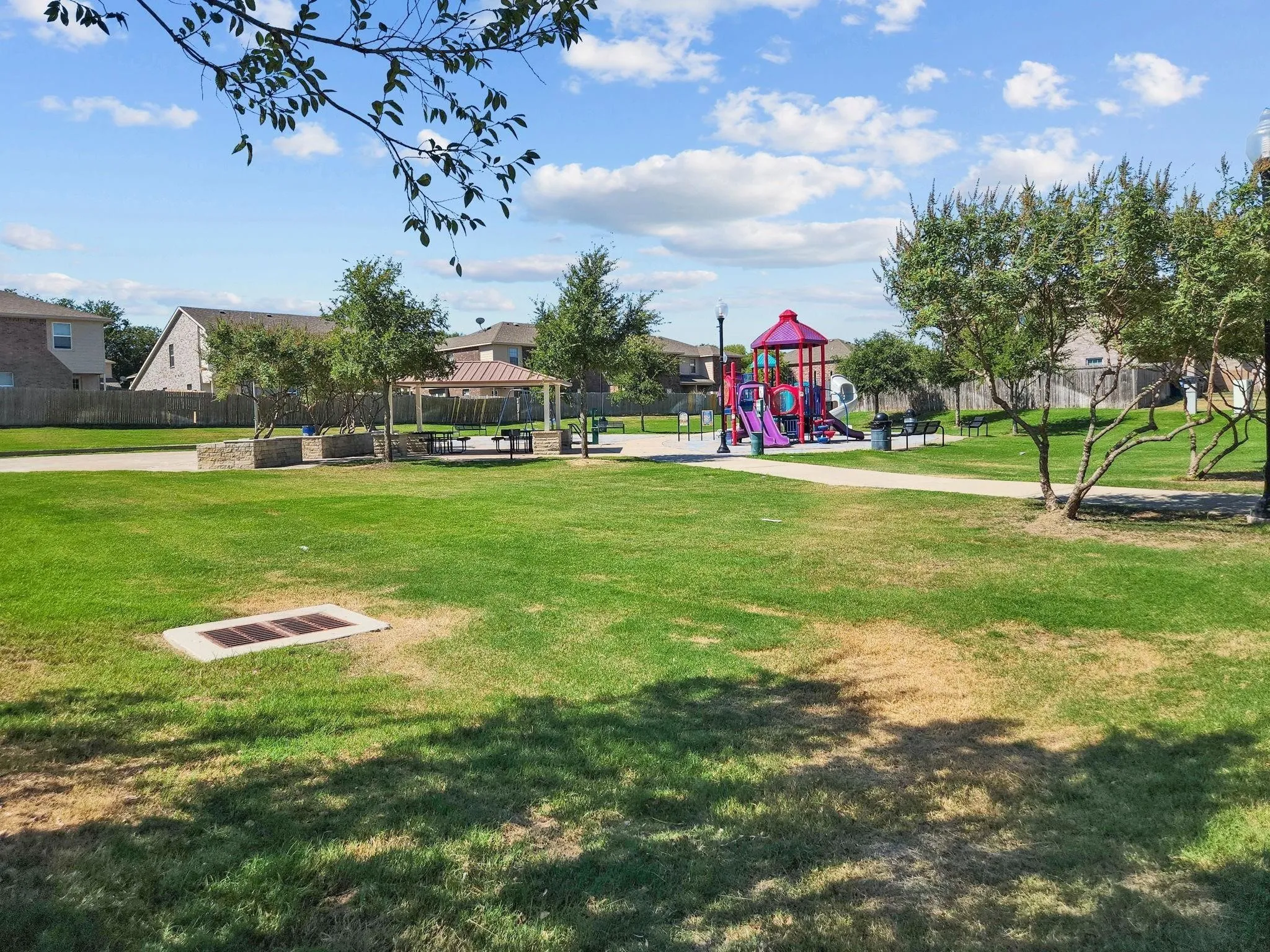 Playground just a few houses down the street