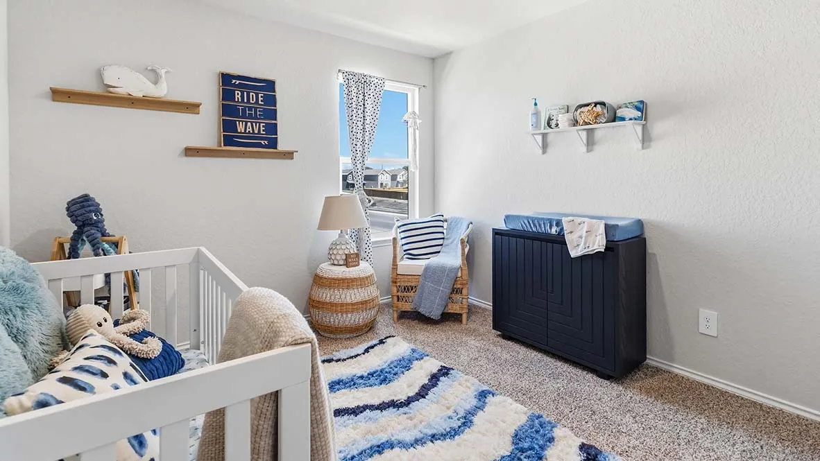 Light-toned walls with textured finish