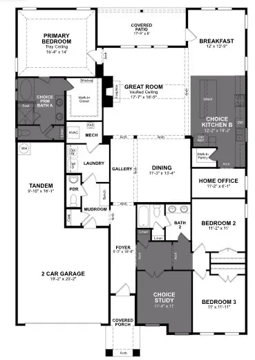 Beazer Homes Enclave at Legacy Hills Manor Floorplan.
