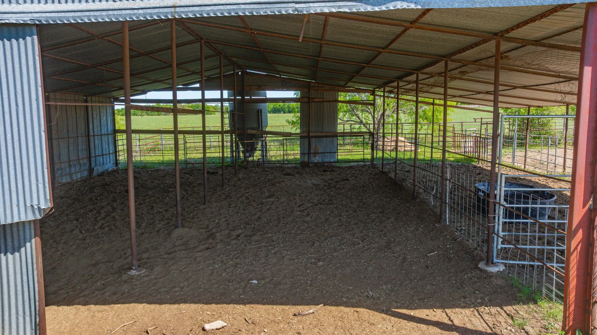 View of horse barn