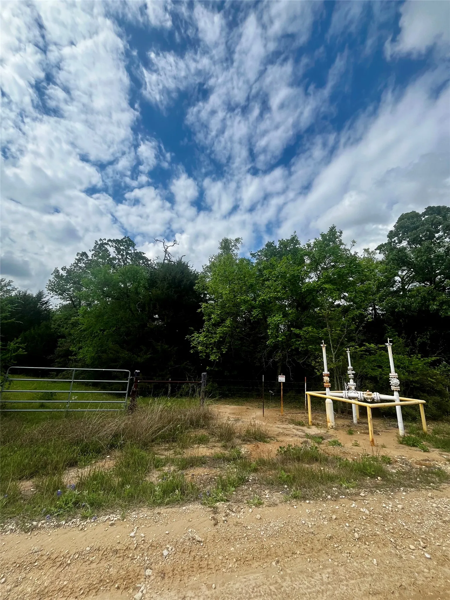 Front corner of property