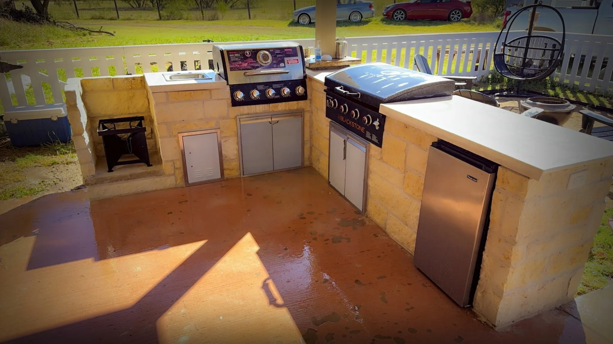 View of patio / terrace featuring exterior kitchen