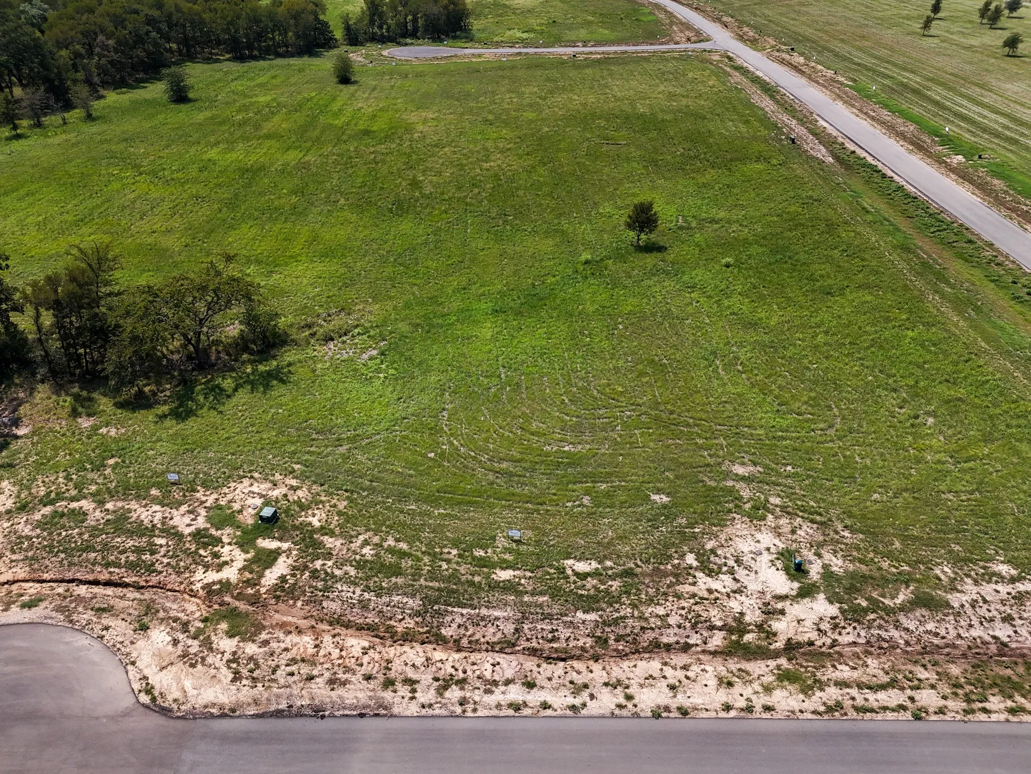 Aerial overview of property's location featuring rural landscape