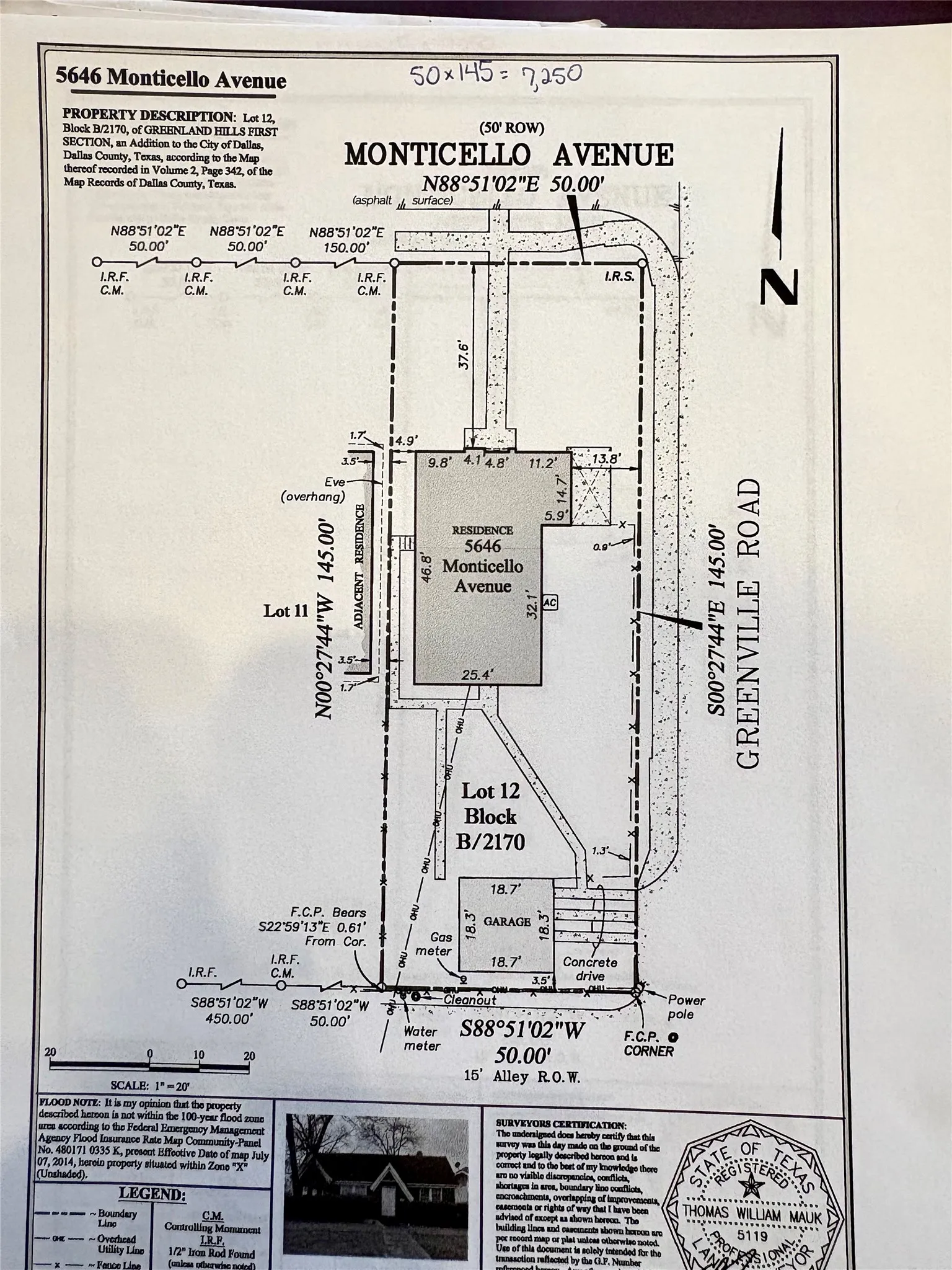 Brand New Survey 50 x 145 Deep