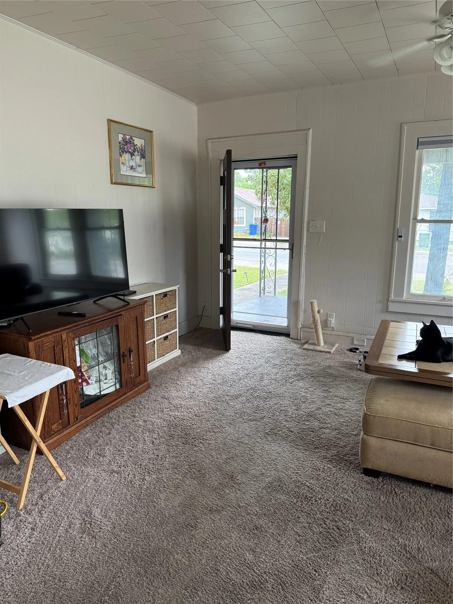 View of carpeted living room