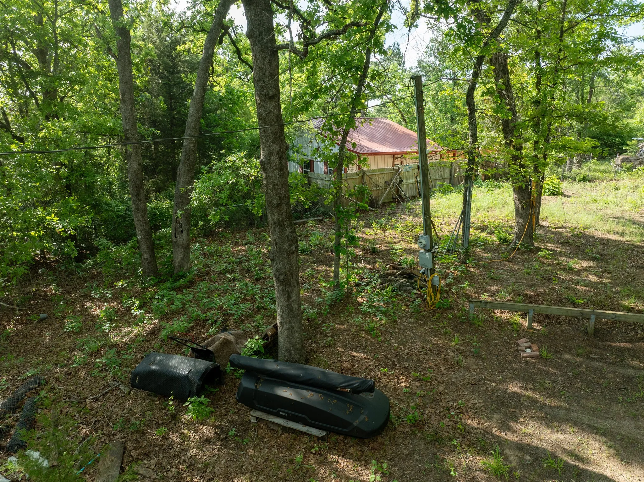 cleared lots and has electric pole in place