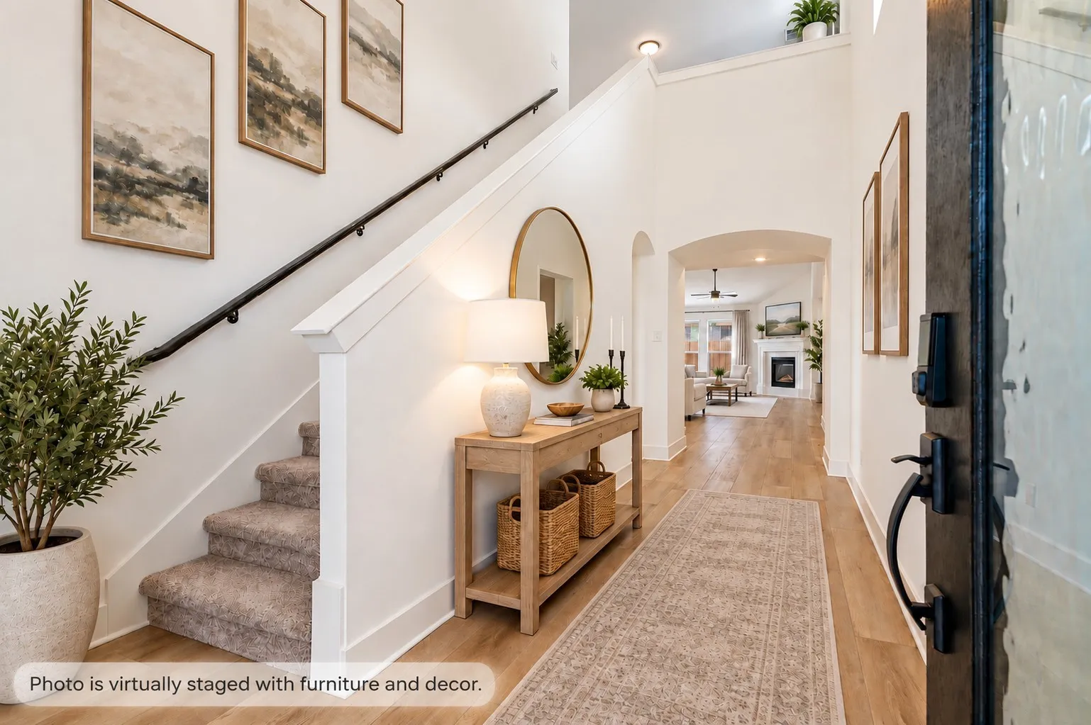 Dramatic Entry Way with Towering Ceiling and Abundant Natural Light. Imagine How You Can Furnish It!