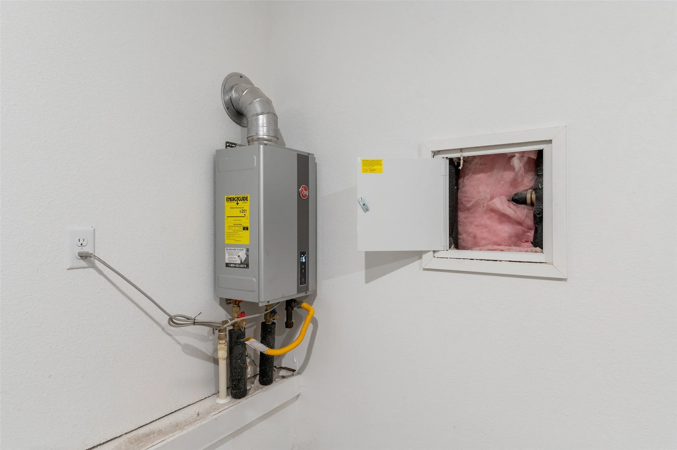 Enjoy Unlimited Hot Water! Handy Plumbing Shutoff Valves. These are Located in the Garage.