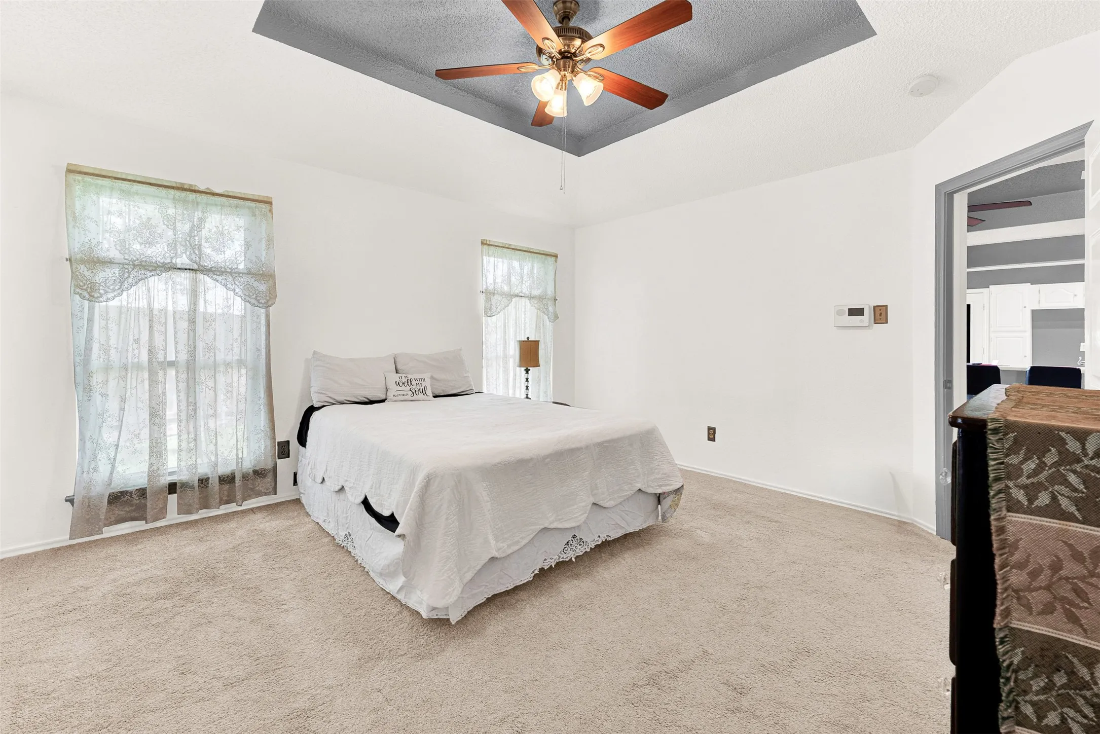 Another view of the primary bedroom.