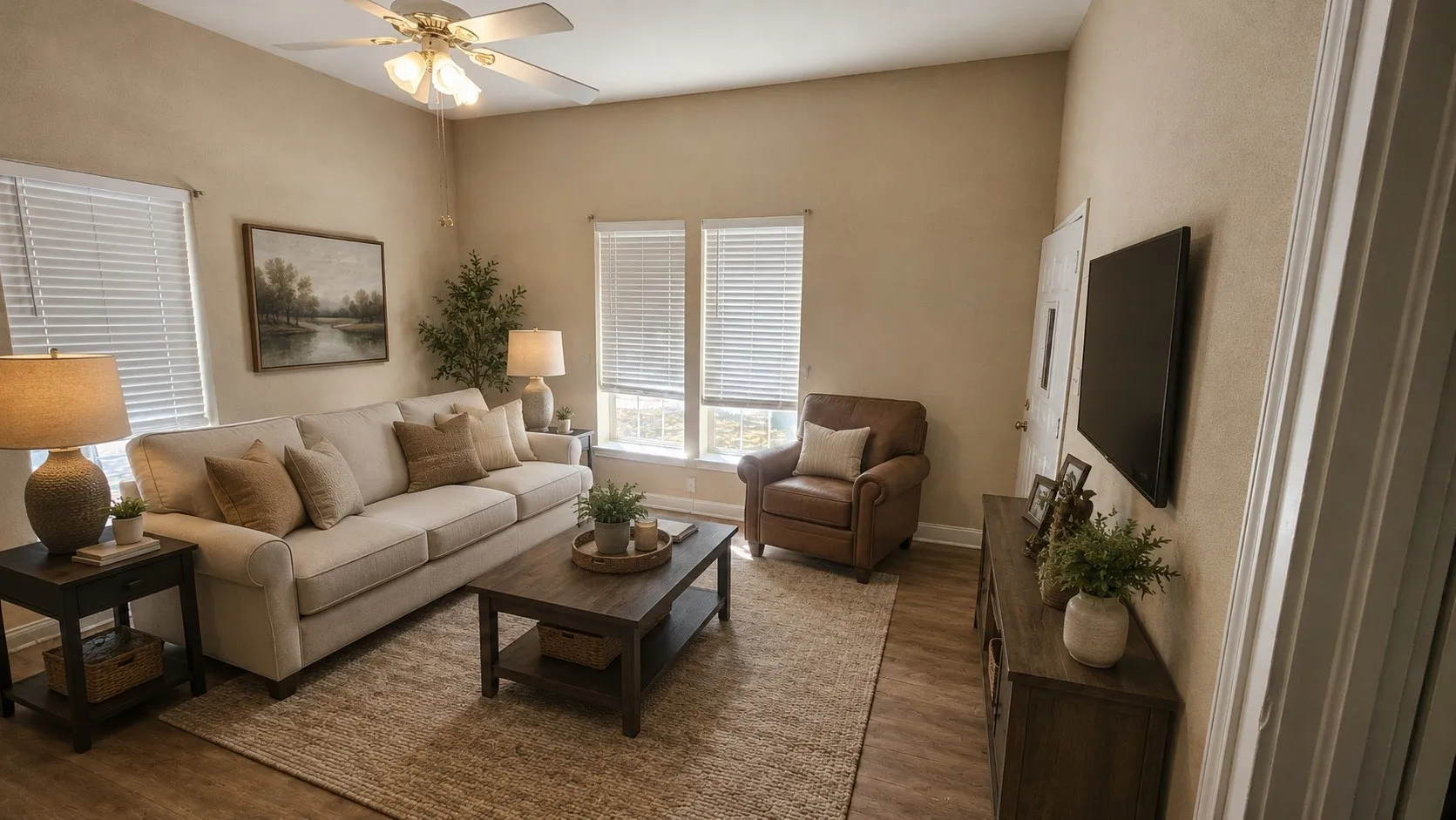 Same room but with AI putting in the furniture