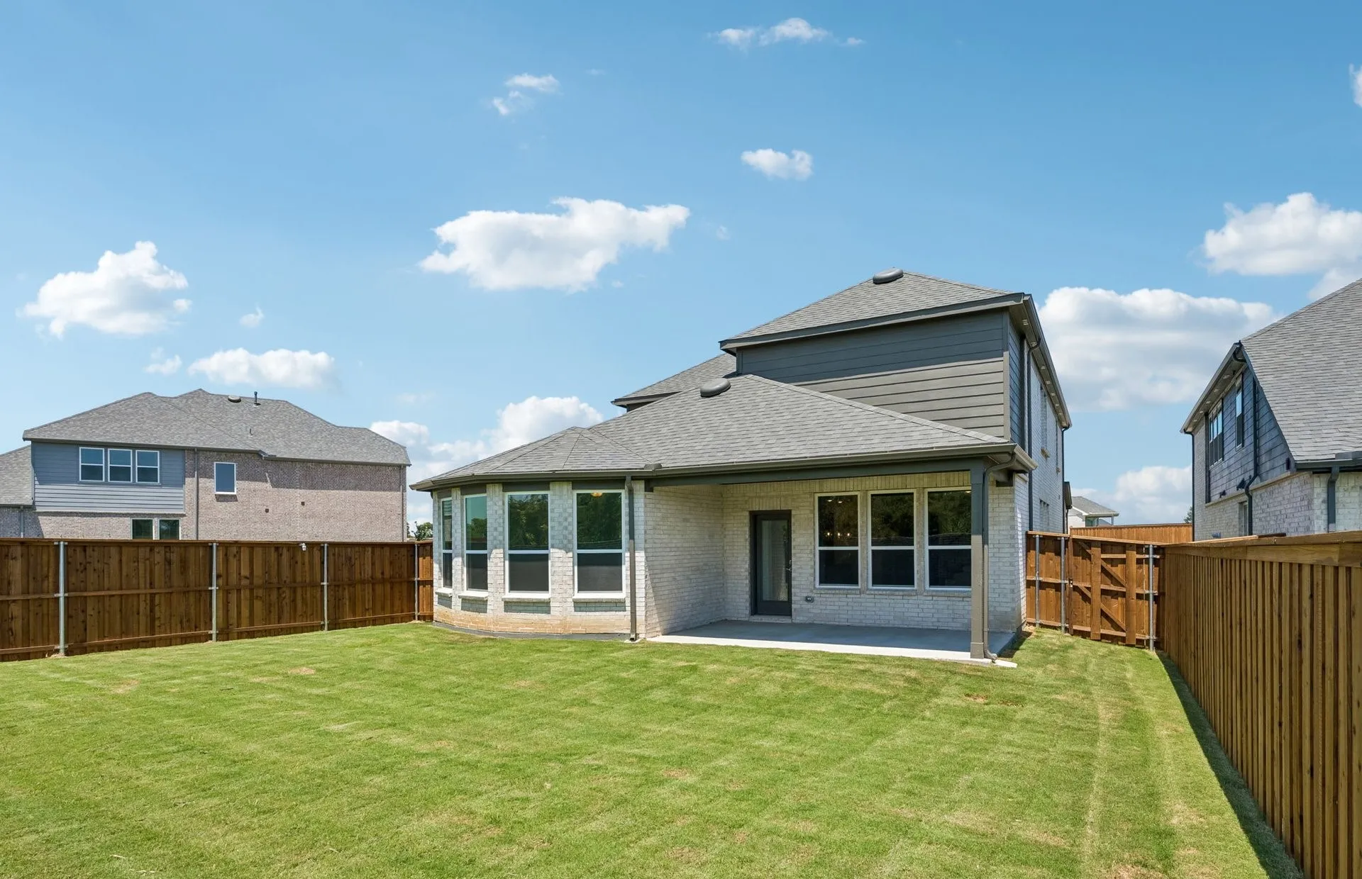 Oversized fenced-in backyard