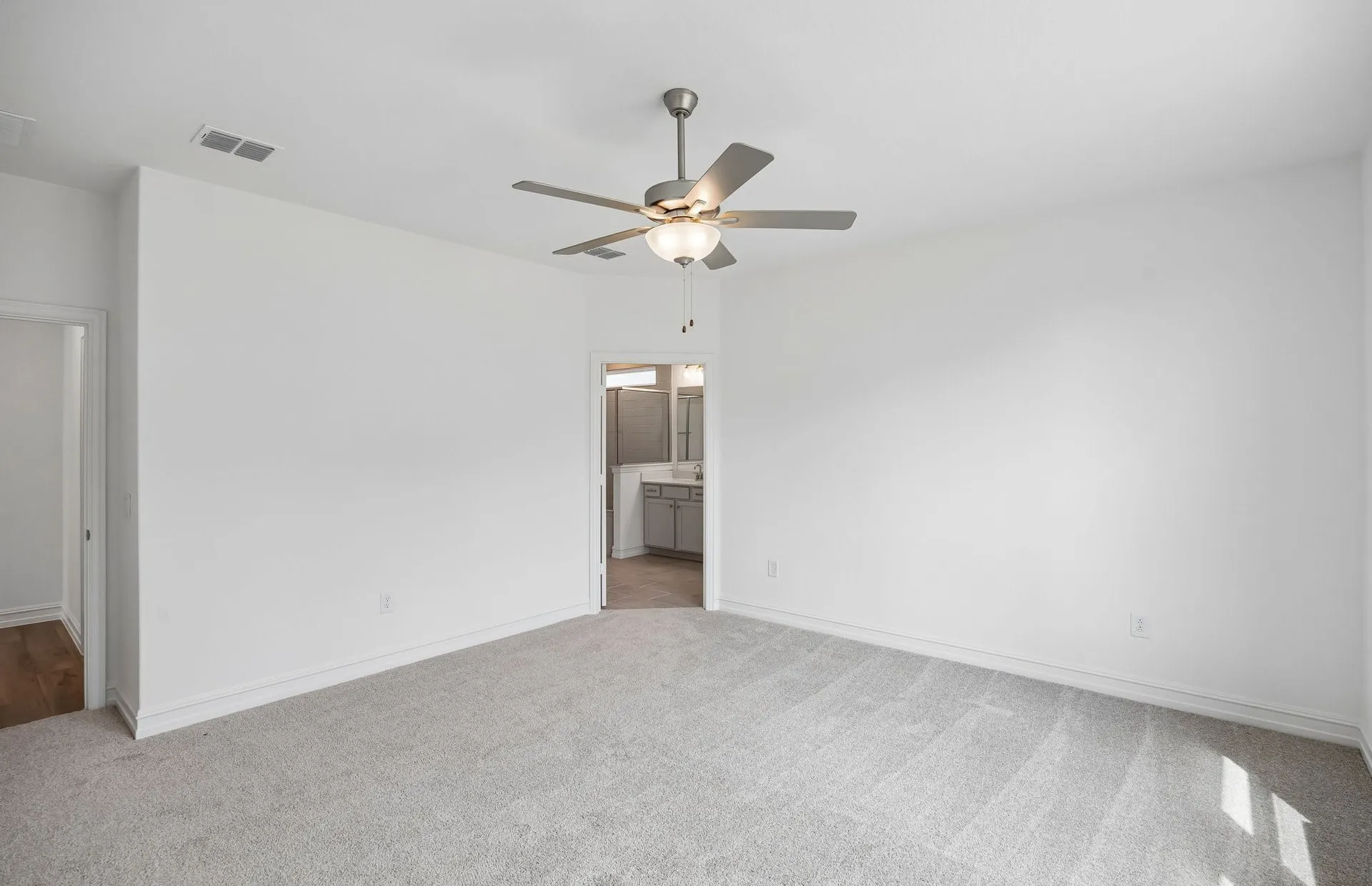Spacious primary bedroom